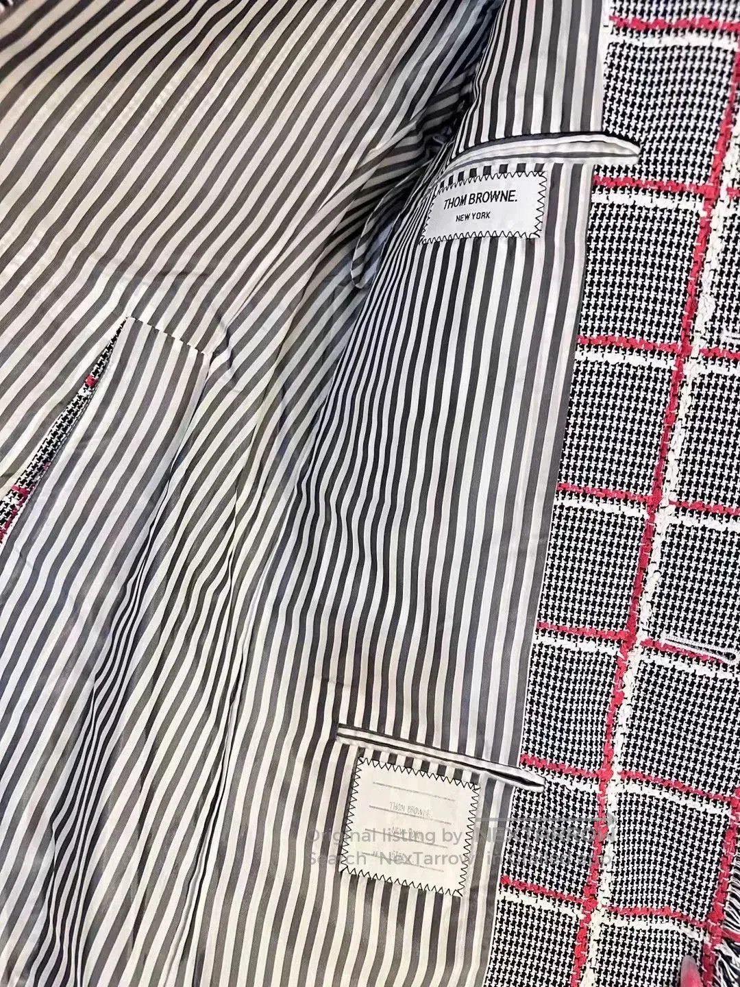 Thom Browne Thom Browne Red White Plaid Knit Coat. Size US S / EU 44-46 / 1 - 4 Thumbnail