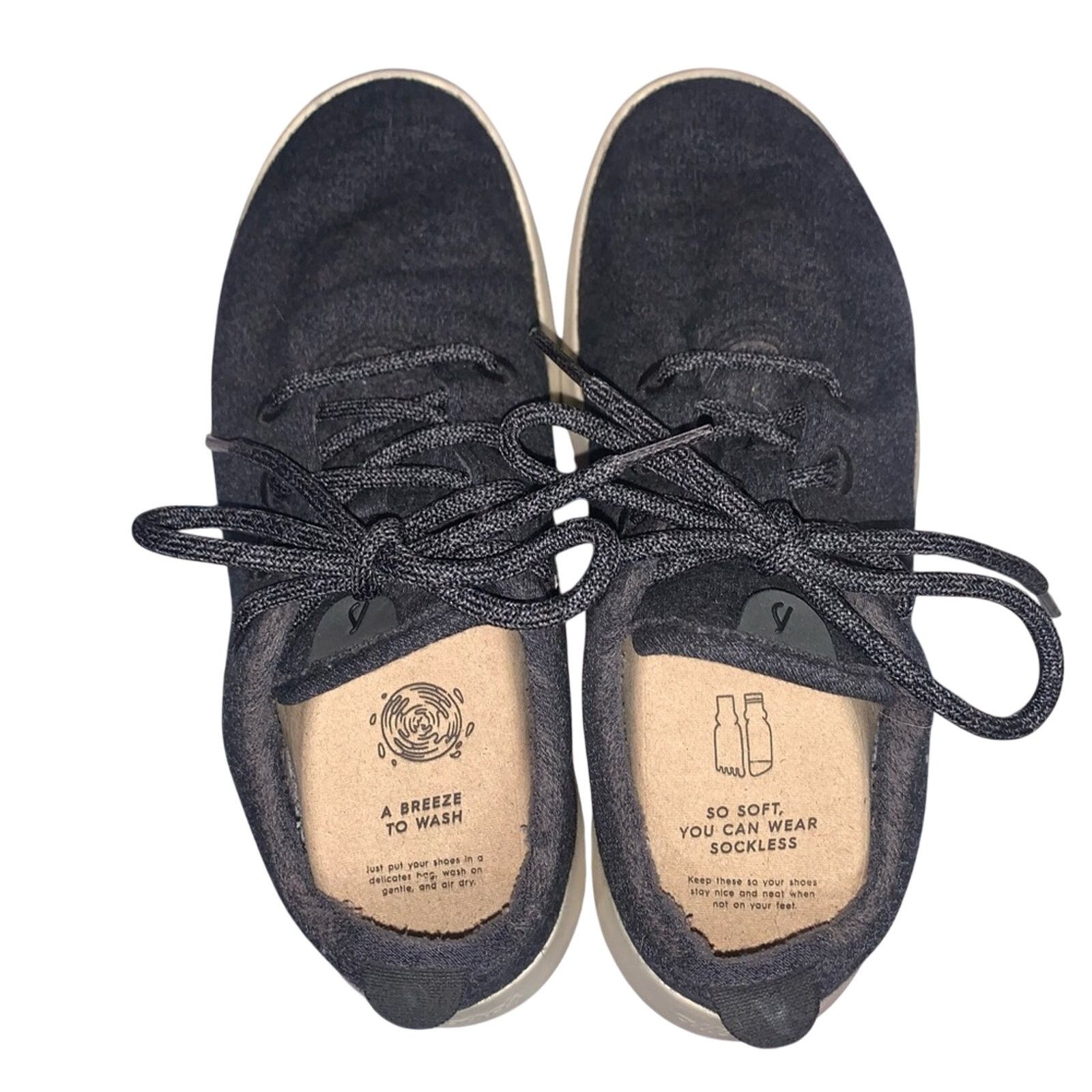 Allbirds Allbirds Natural Black Wool Runners Size US 8 / IT 38 - 2 Thumbnail
