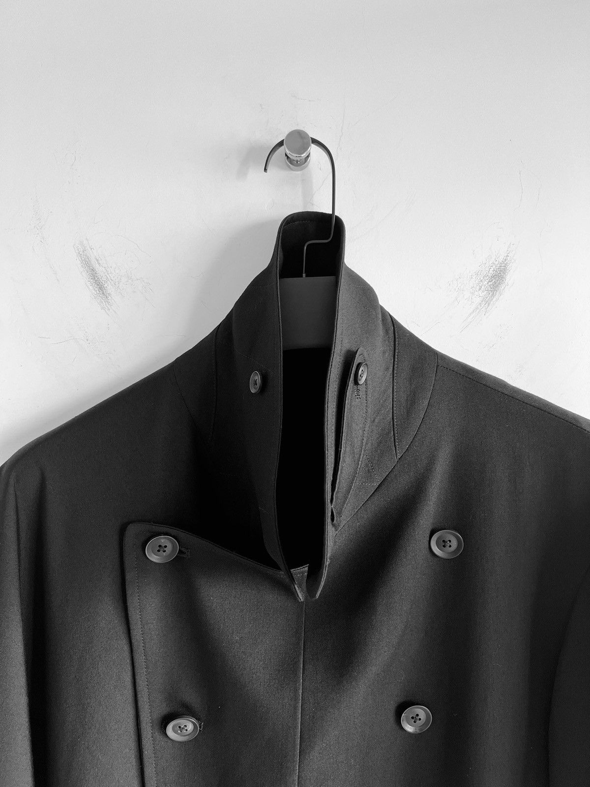 Yohji Yamamoto Yohji Yamamoto Pour Homme - Asymmetric Right Cape Coat Size US S / EU 44-46 / 1 - 8 Thumbnail