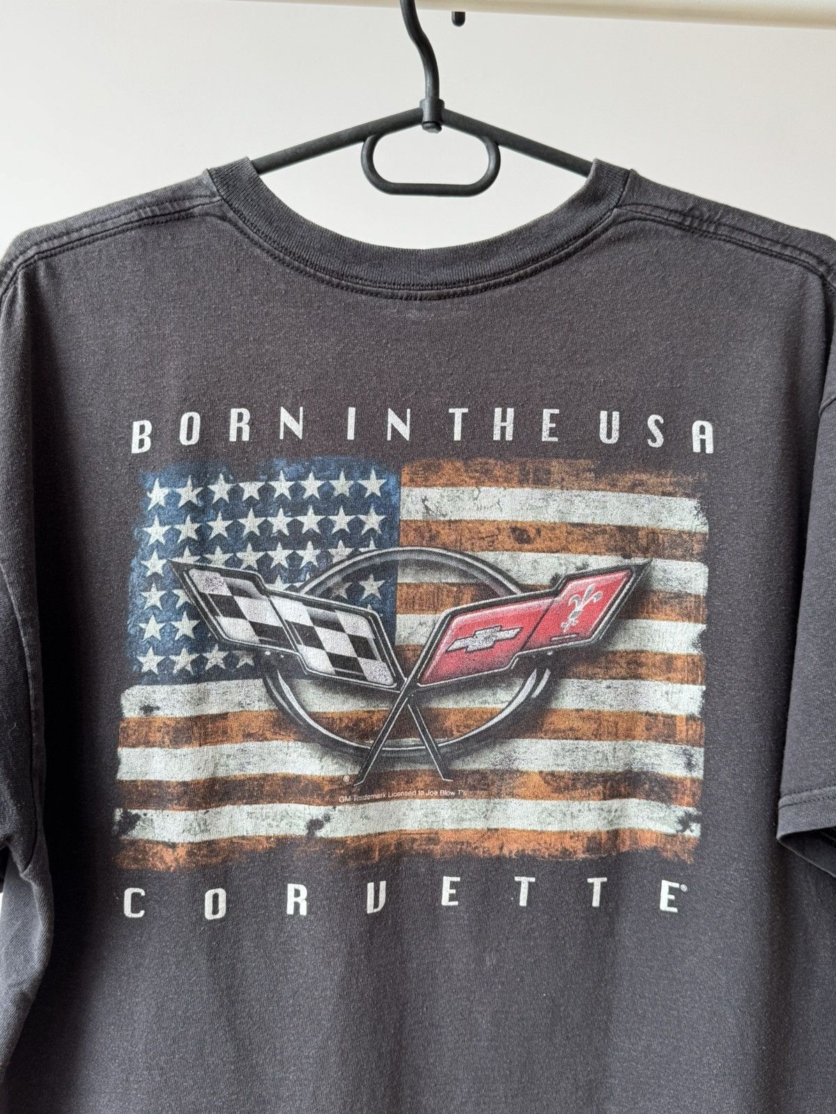 Chevrolet Vintage Y2K Faded Corvette Born In The USA Graphic T-shirt Size US L / EU 52-54 / 3 - 3 Thumbnail
