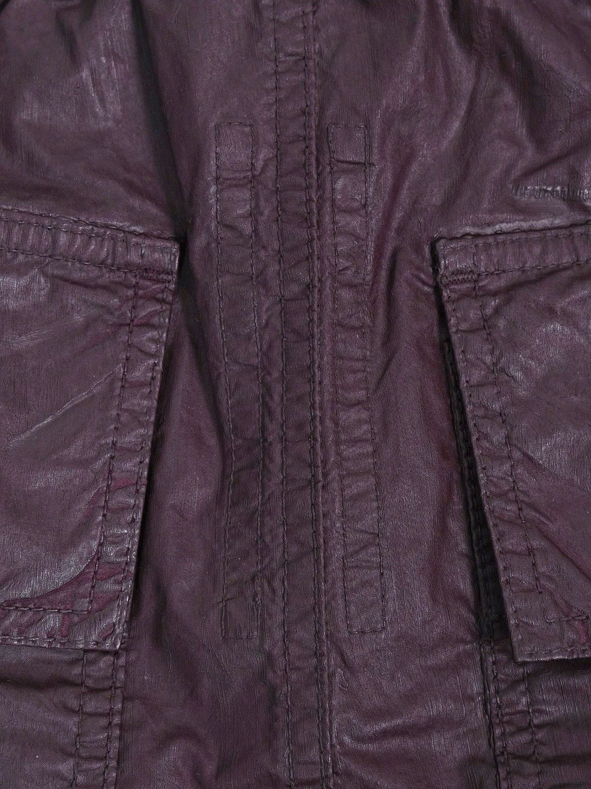 Rick Owens Drkshdw (NEW) SS21 Burgundy Creatch Cargo Waxed Pants Size US 32 / EU 48 - 7 Thumbnail