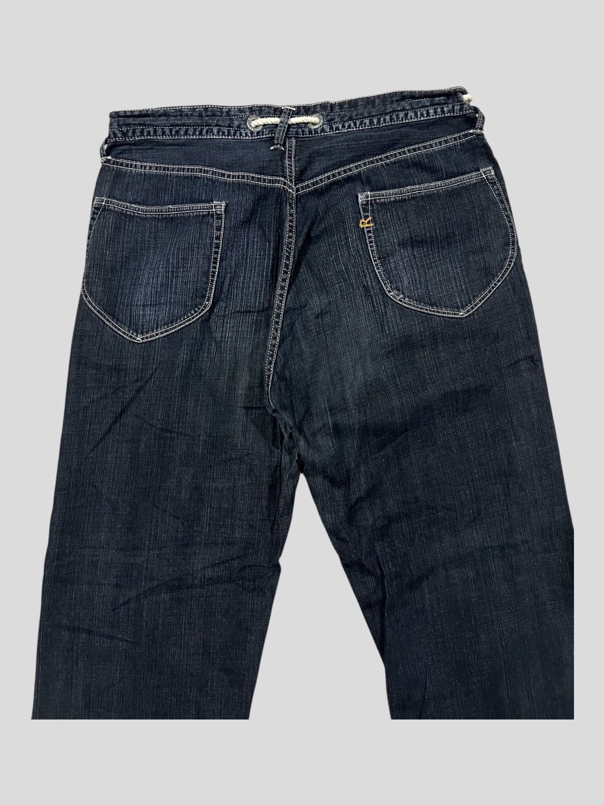45rpm Vintage 45RPM 🇯🇵 Indigo Dyed Drawstring Waist Denim Jeans Size US 32 / EU 48 - 4 Thumbnail