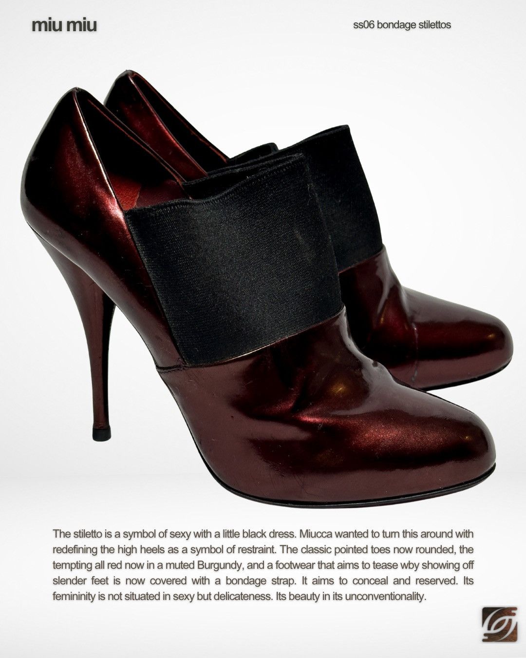 Miu Miu SS06 Burgundy Bondage Stilettos Size US 8.5 / IT 38.5 - 1 Thumbnail