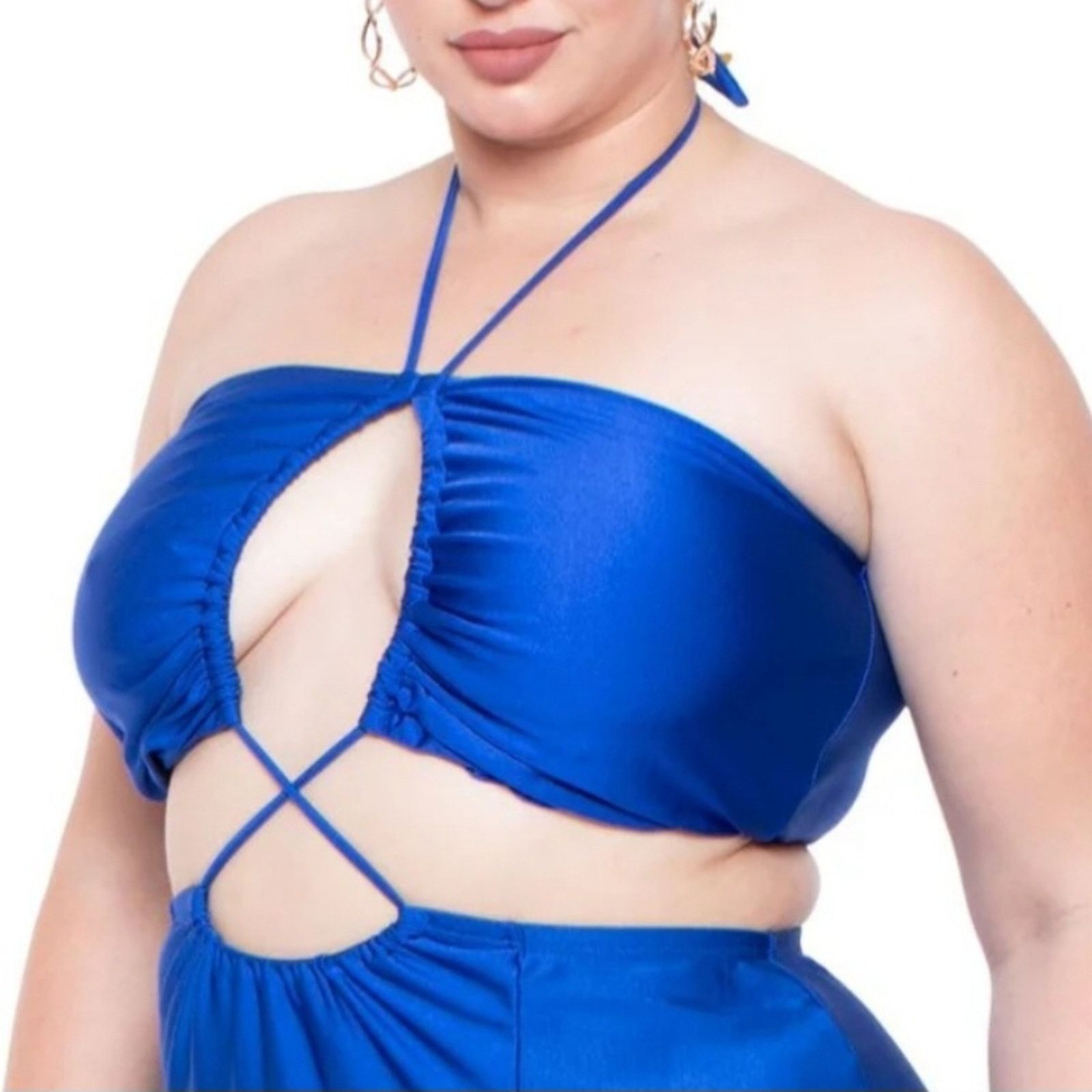 Other LAYANA ☆ ROYAL BLUE ☆ OPEN MIDRIFF DRESS ☆ 4x ☆ NWT Size 4XL / US 24-26 - 5 Thumbnail