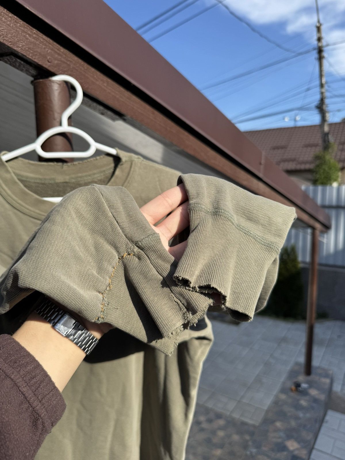 Other Balenciaga Type Blank Army Sweatshirt Size US L / EU 52-54 / 3 - 6 Thumbnail