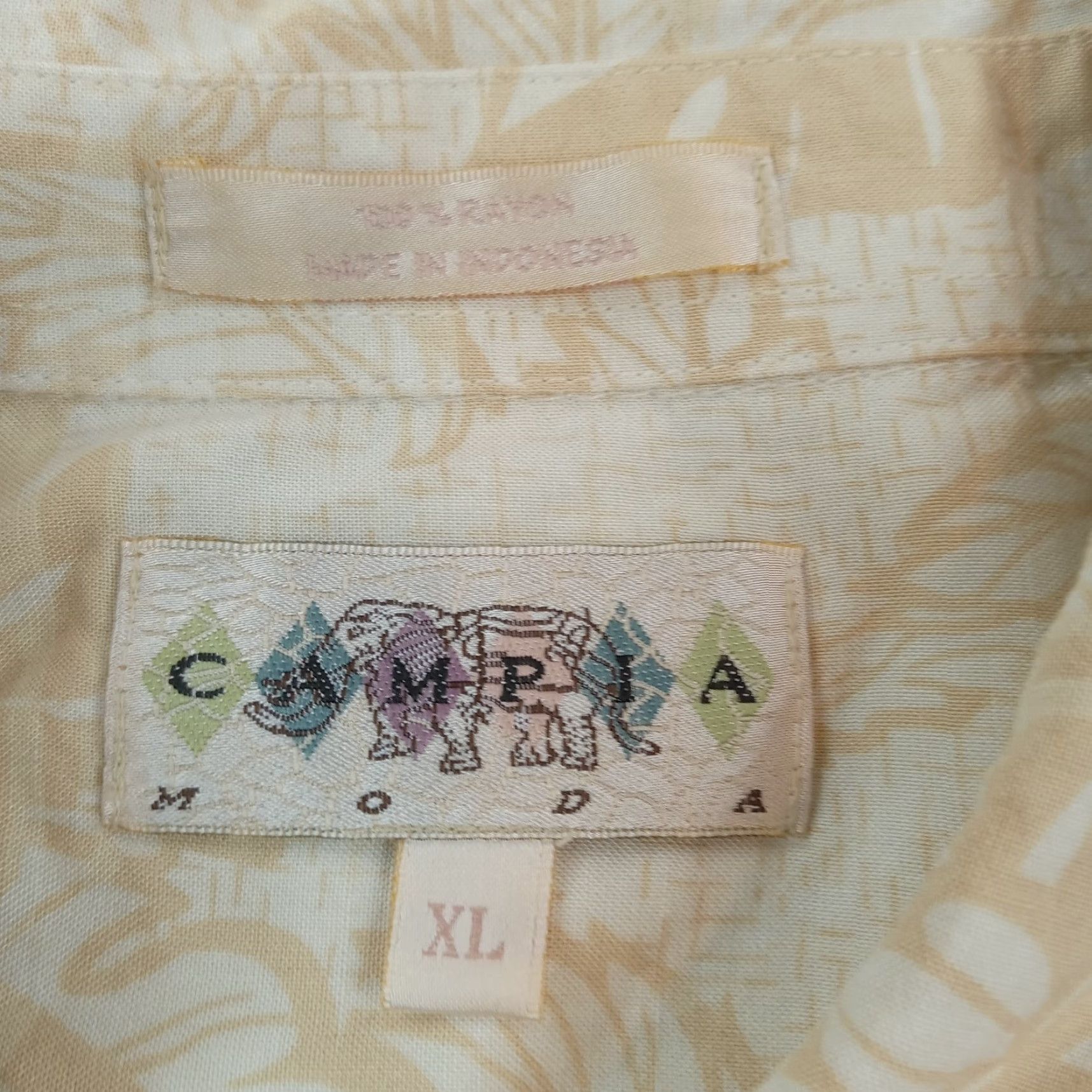 Vintage Campia Shirt Mens XL Yellow Floral Button-Up 100% Rayon Casual Hawaiian Button Up Shirt Floral Hawaiian Mens XL Yellow Size US XL / EU 56 / 4 - 5 Thumbnail