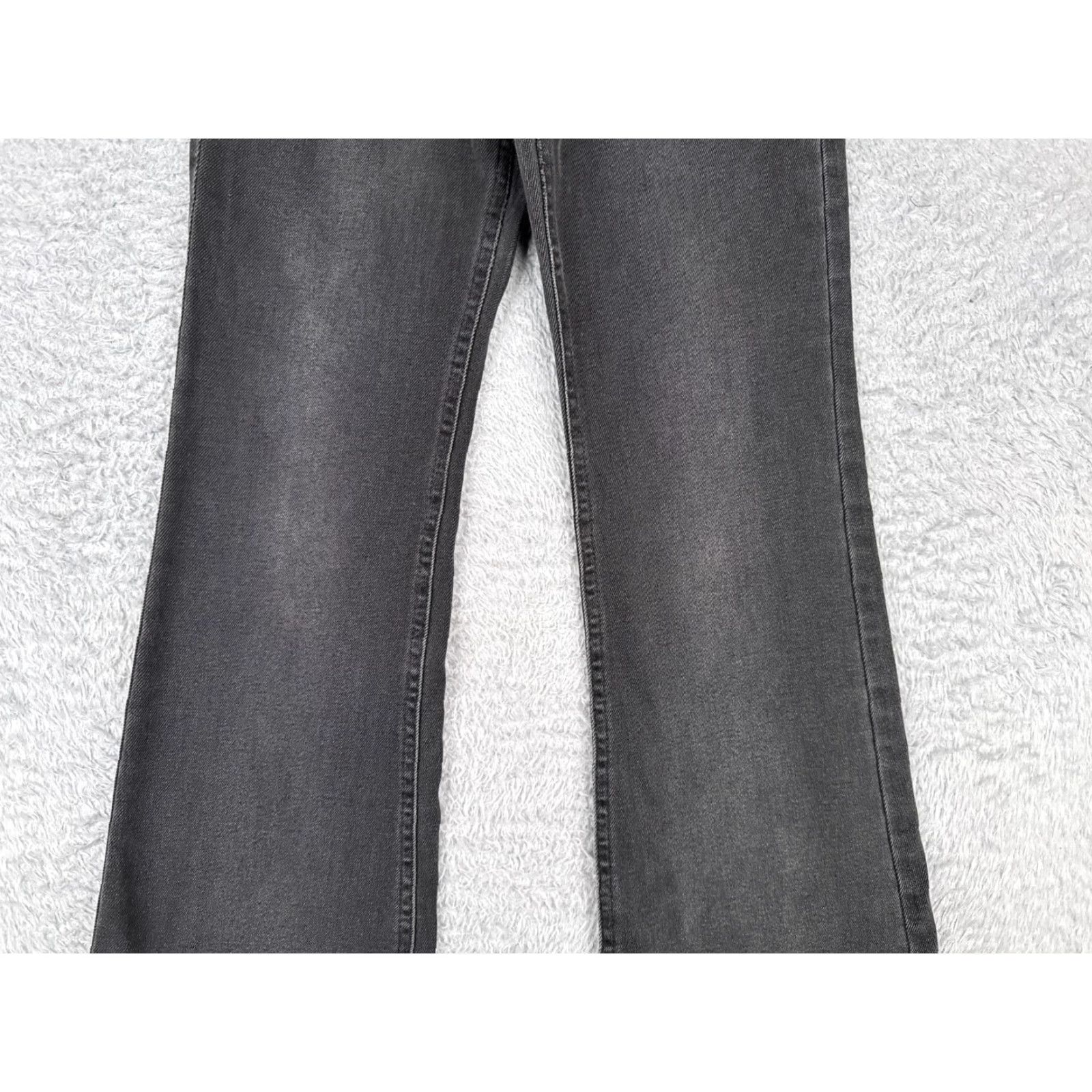 Garage GARAGE Jeans Womens 00 Black Flared Mid Rise Cotton Blend 23x30 Regular 5-Pocket Design Denim Stretch Casual American, Classic, Designer Womens Jeans Size 24" / US 00 / IT 34 - 3 Thumbnail