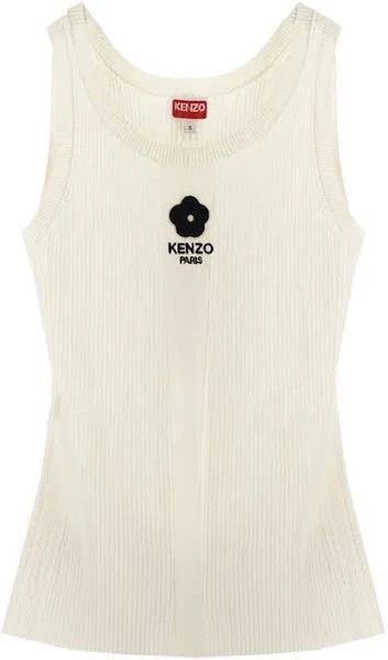 o1s22i1n0724 Ribbed Knit Tank Top in White