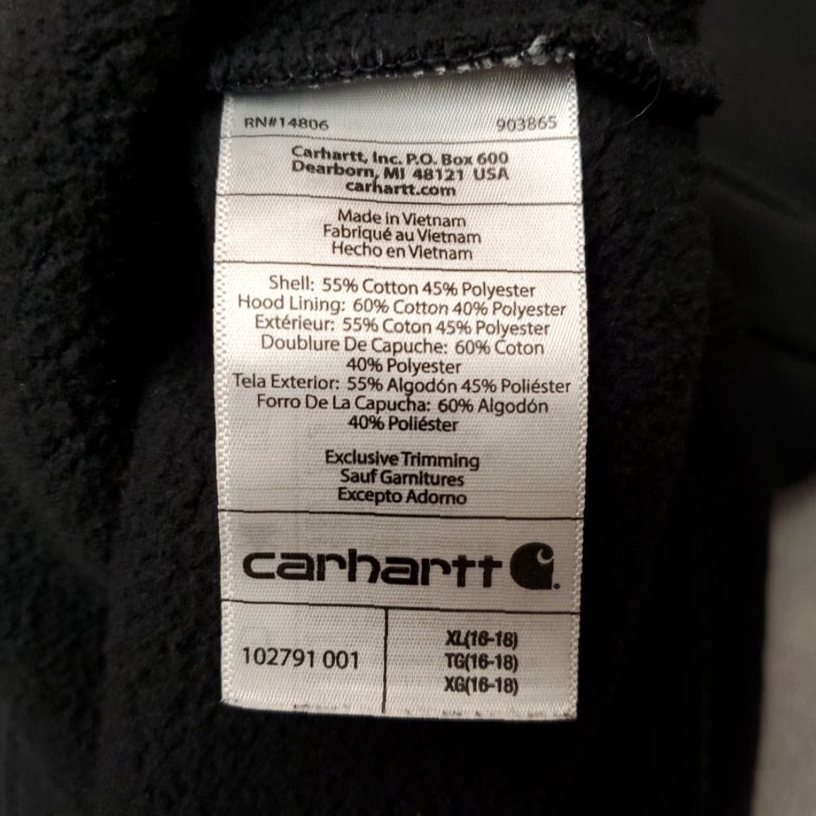 Carhartt Carhartt Hoodie Womens XL Black Paint Relaxed Hooded Work Pullover Sweatshirt Size XL / US 12-14 / IT 48-50 - 5 Thumbnail