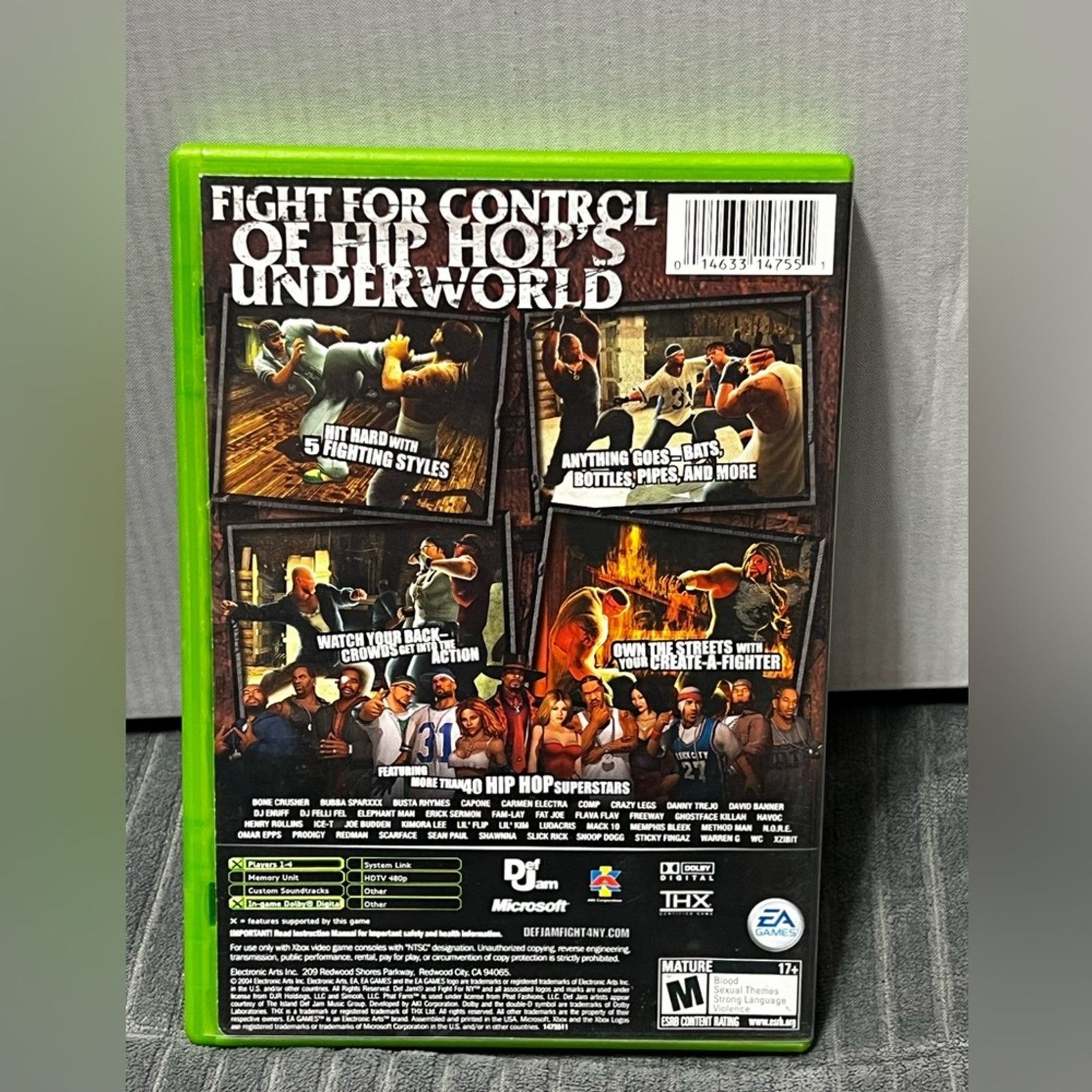 Microsoft Def Jam: Fight for NY (Microsoft Xbox, 2004) Disc Complete Size ONE SIZE - 2 Thumbnail