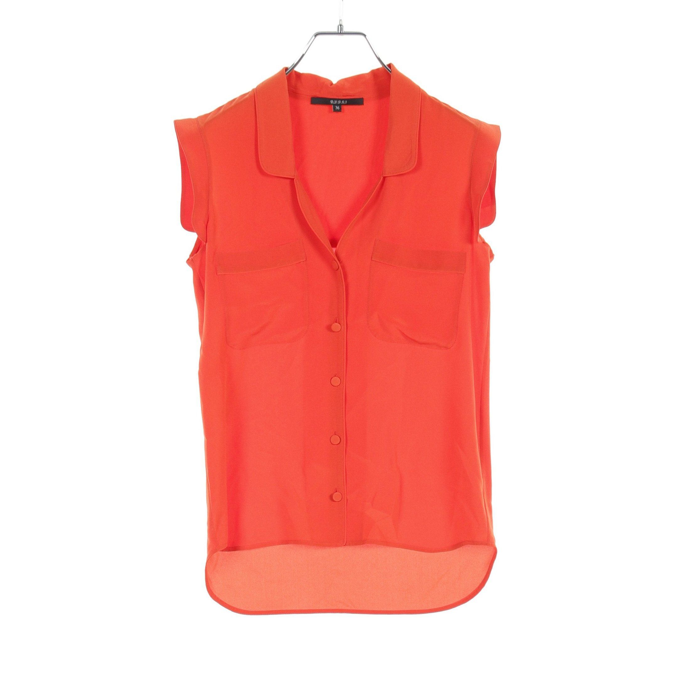 Gucci Gucci Blouse No Sleeve Silk Orange Size ONE SIZE - 1 Thumbnail