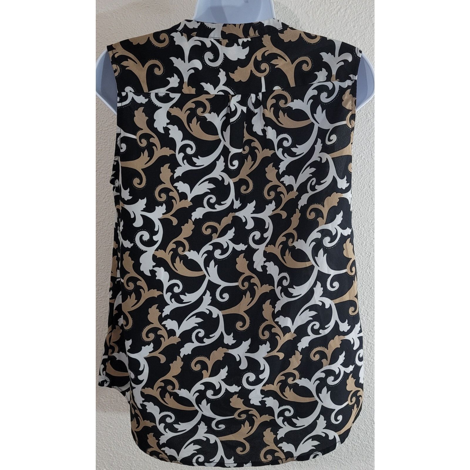 Other New York & Company Black Brown Floral Print Sleeveless Top M Size M / US 6-8 / IT 42-44 - 3 Thumbnail