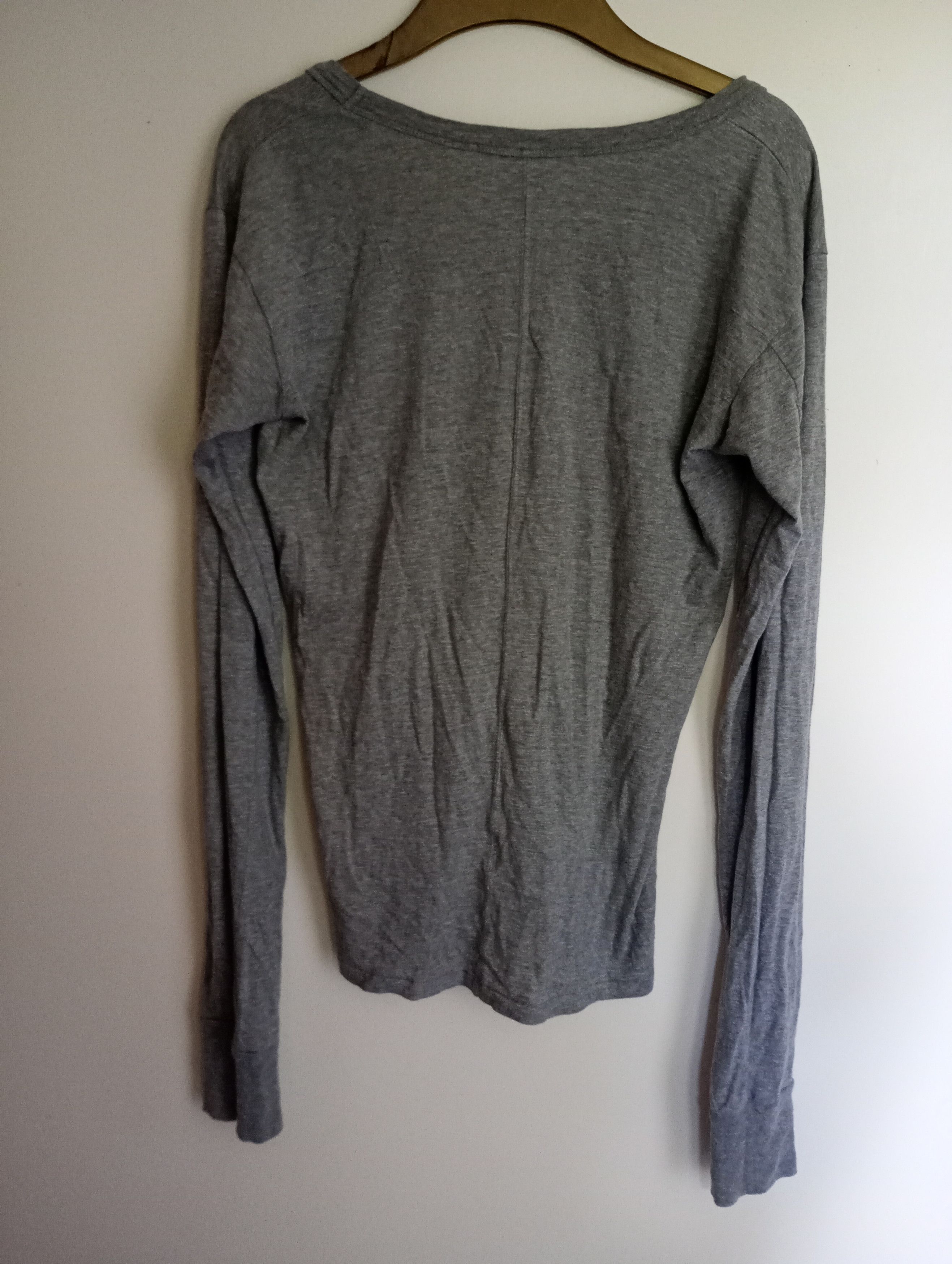 Japanese Brand × N4 Long sleeve grey deep u-neck top Size US S / EU 44-46 / 1 - 2 Thumbnail