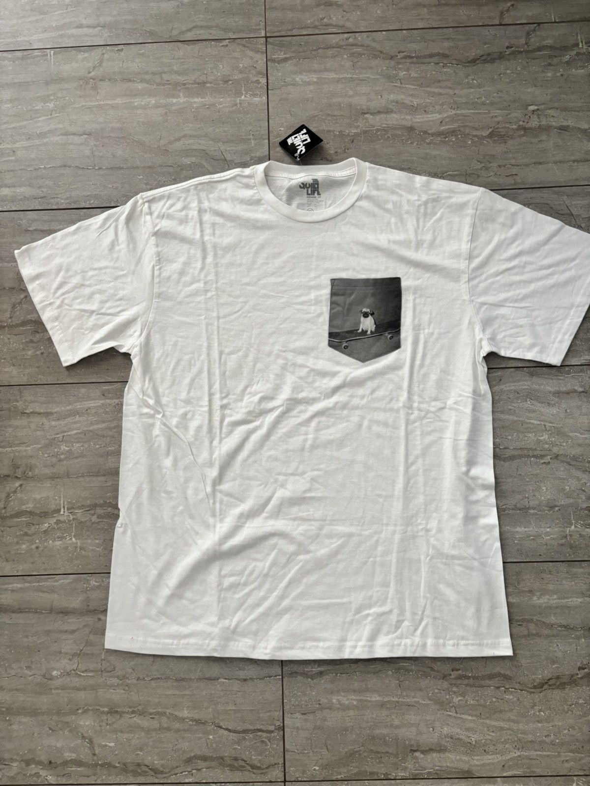 The Quiet Life Pug Pocket Tee XL White – NWT USA Made