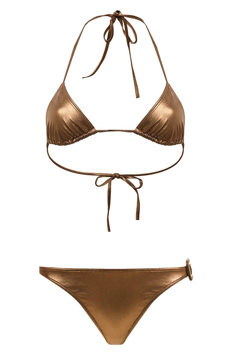 Tom Ford o1w1db10525 BIJ010 Two-Piece Swimsuit in Bronze Size XS / US 0-2 / IT 36-38 - 1 Thumbnail