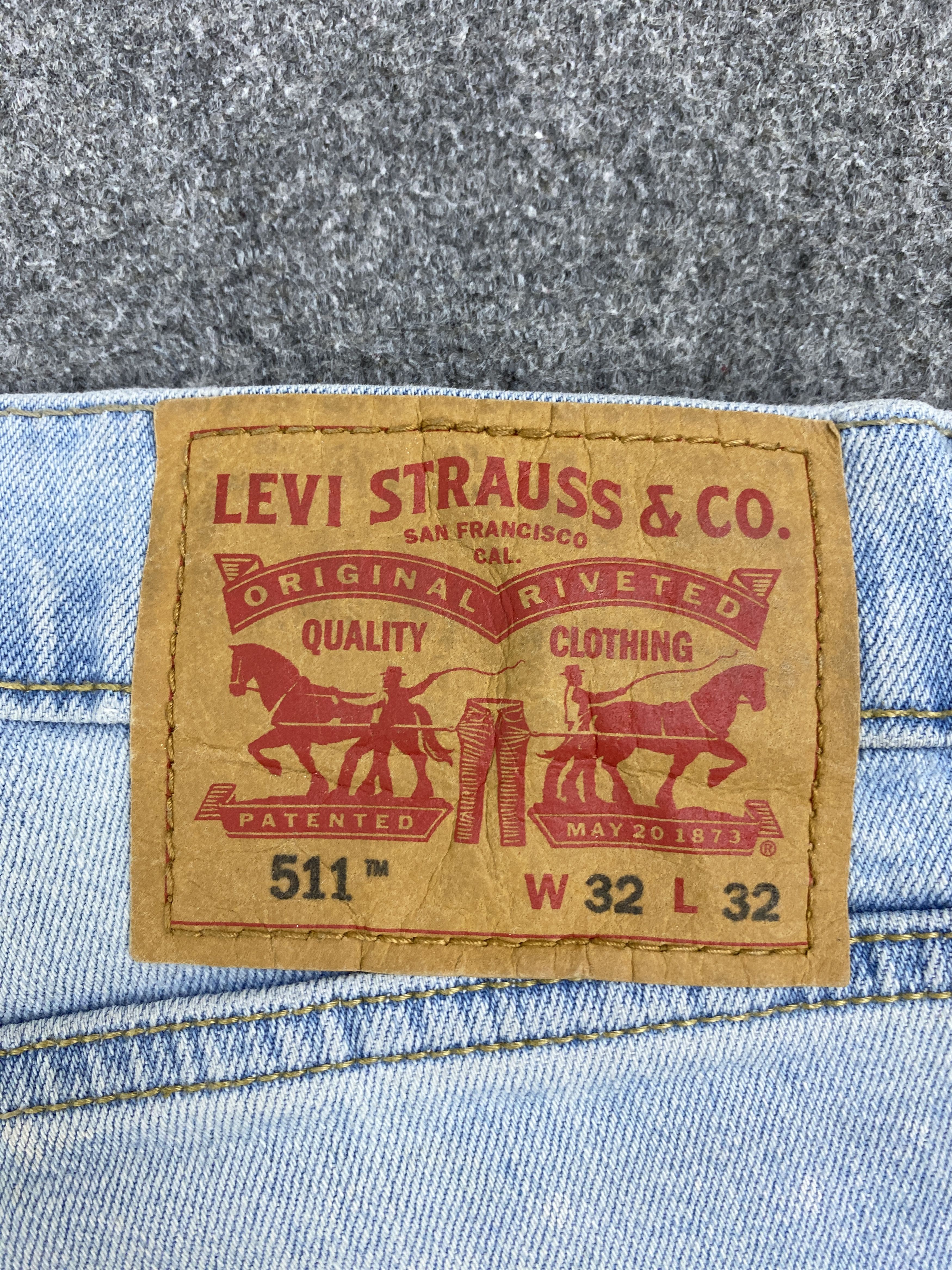 Levi's × Vintage Light Blue Vintage Levis 511 Slim Fit Jeans Size US 32 / EU 48 - 5 Thumbnail