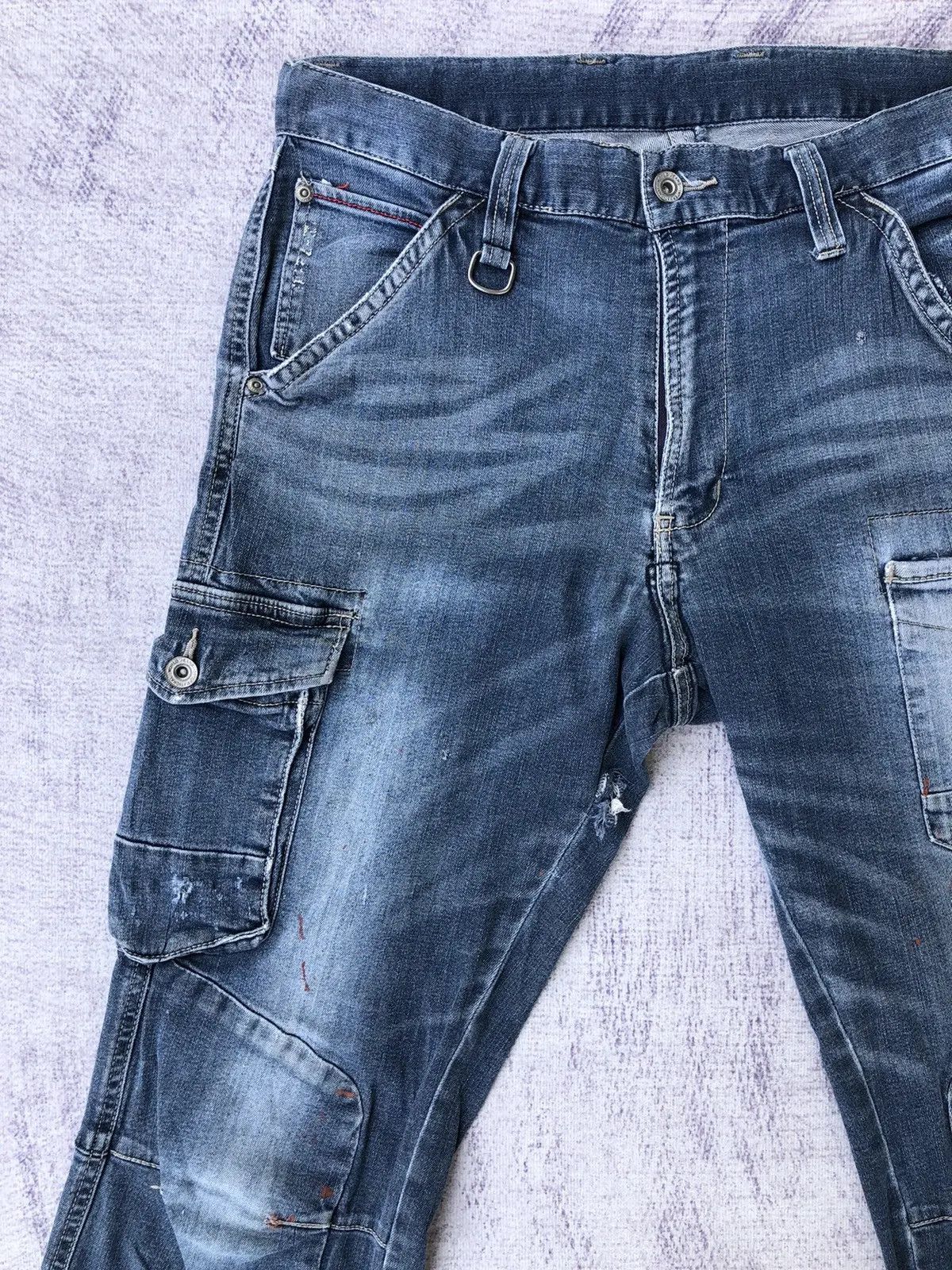 Japanese Brand × Vintage Vintage Distressed Jeans Bush Pocket/Cargo pants Size US 30 / EU 46 - 7 Thumbnail