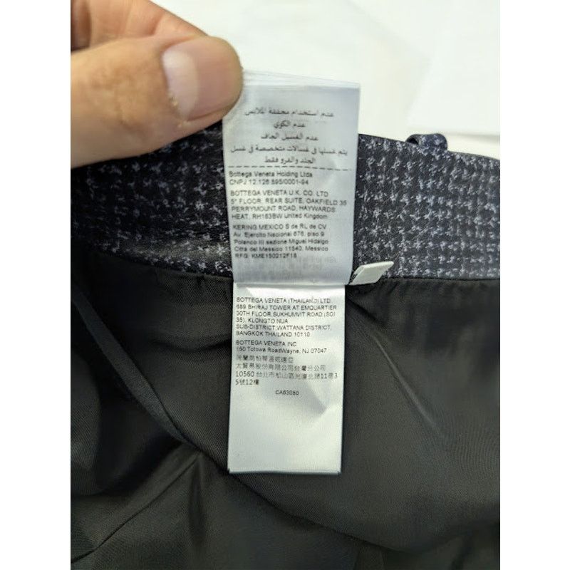 Bottega Veneta o1rshd1 Paddington Printed Leather Trousers Pant Black/ Grey Size US 34 / EU 50 - 22 Thumbnail