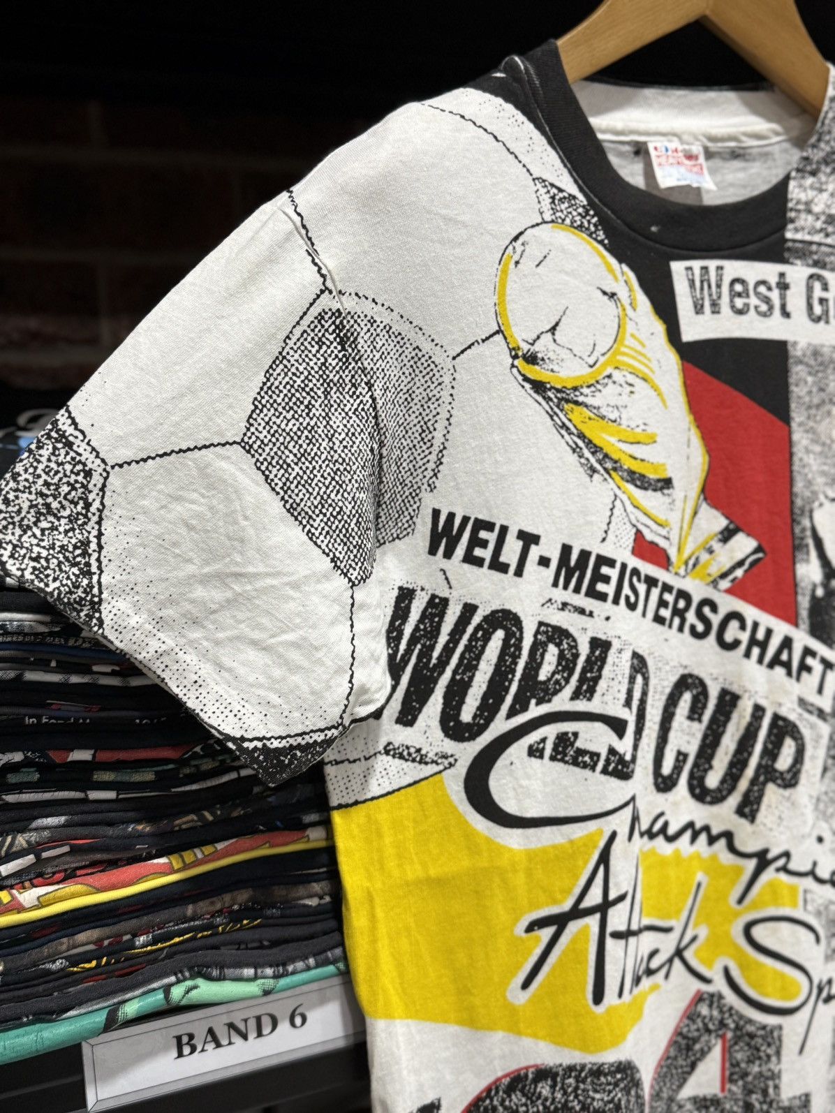 Vintage Vintage 90s Aop West Germany World Cup Attack Sport Tee Size US M / EU 48-50 / 2 - 7 Thumbnail