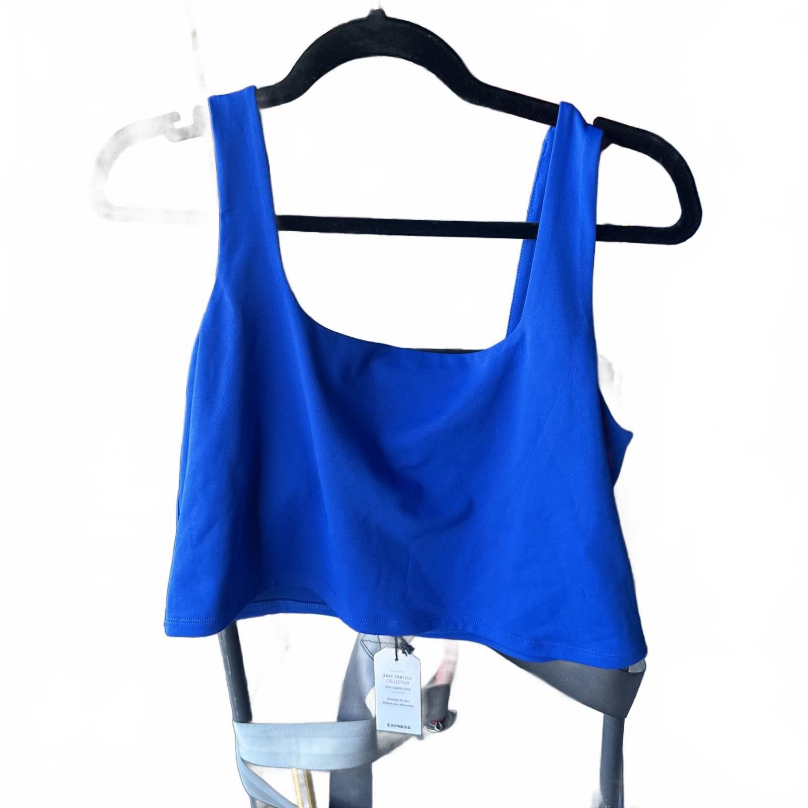Express Express Body Contour Collection Blue Crop Top and Skort Set Size ONE SIZE - 1 Thumbnail