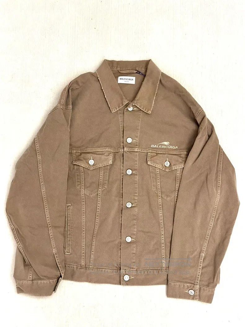 Balenciaga Balenciaga Embroidered Logo Denim Jacket Size US S / EU 44-46 / 1 - 1 Thumbnail