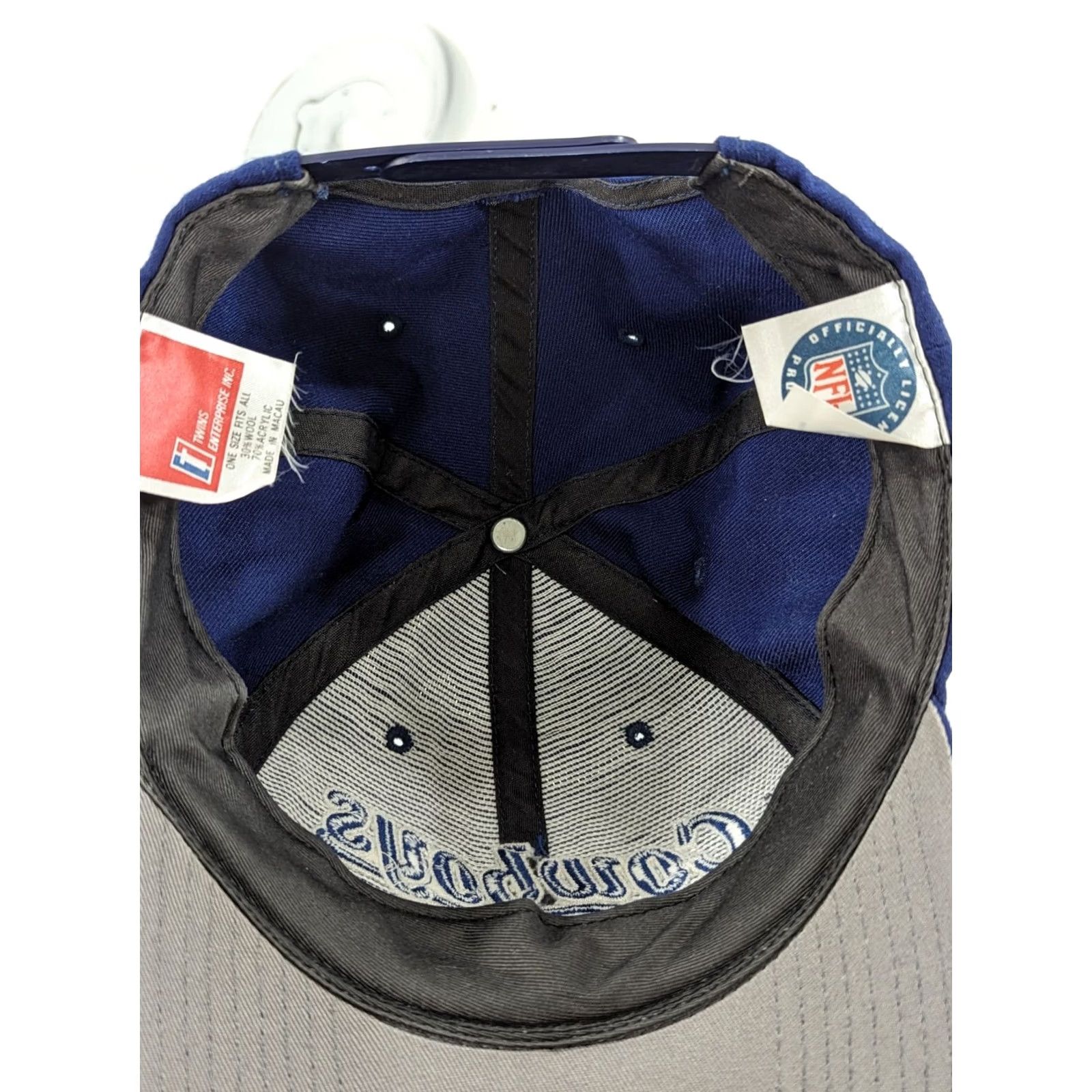 Vintage VINTAGE Dallas Cowboys Baseball Cap Mens Blue 90s Football Team Star Snapback Twins Enterprise Wool Blend Hat Size ONE SIZE - 5 Thumbnail