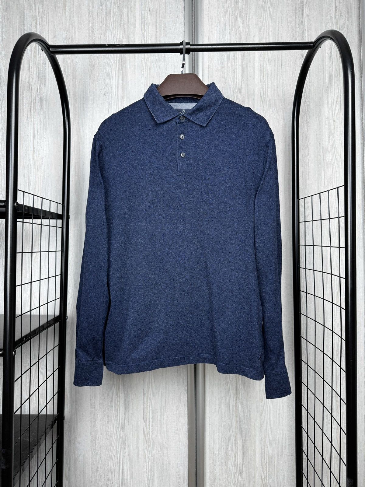 Hackett Hackett London Cotton Filafil Slim Fit LongSleeve Polo Rugby Size US XL / EU 56 / 4 - 1 Thumbnail