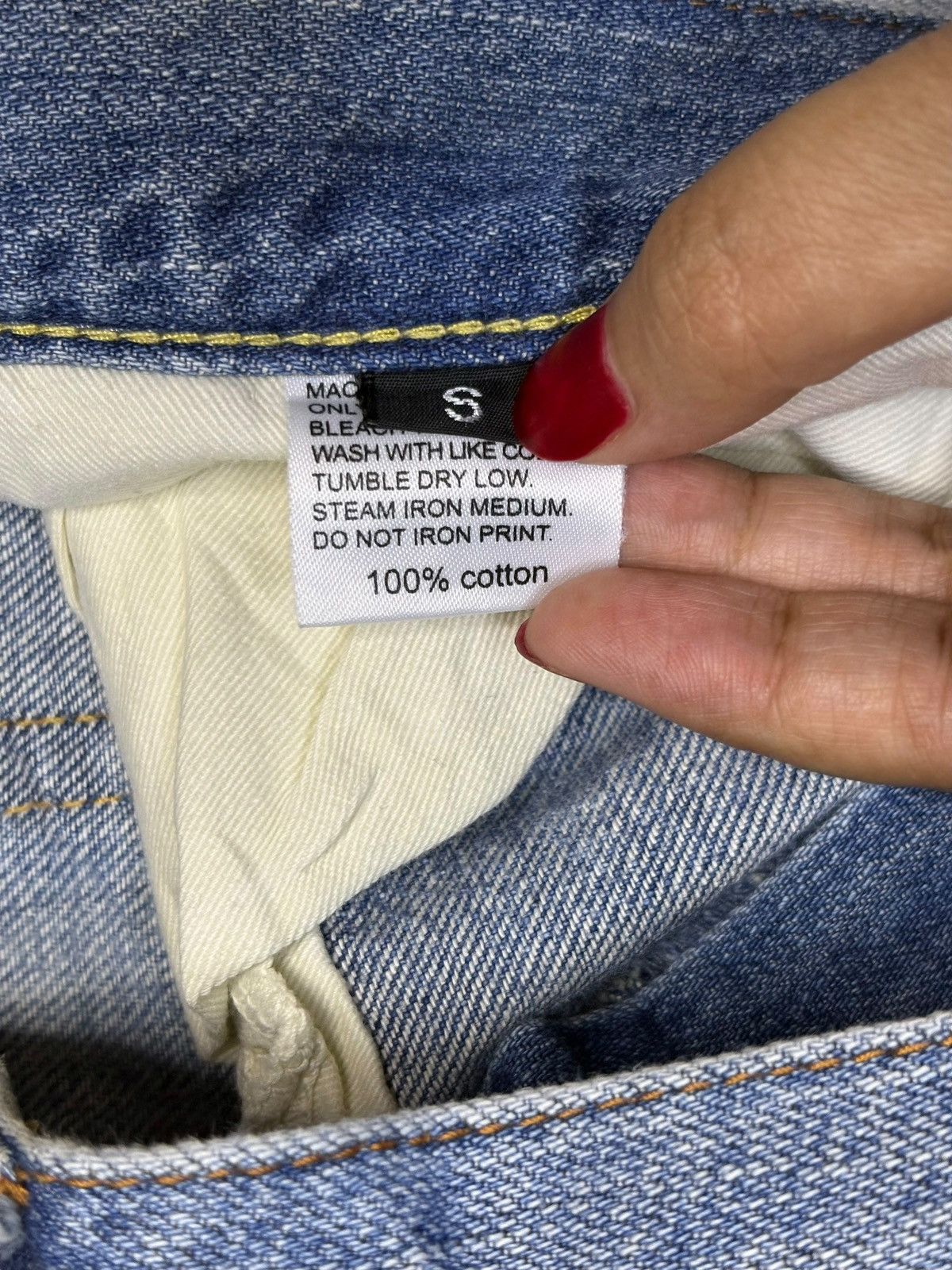 Japanese Brand Vintage Japanese Brand Faded Blue Wash Patched Baggy Jeans Size US 31 - 9 Thumbnail