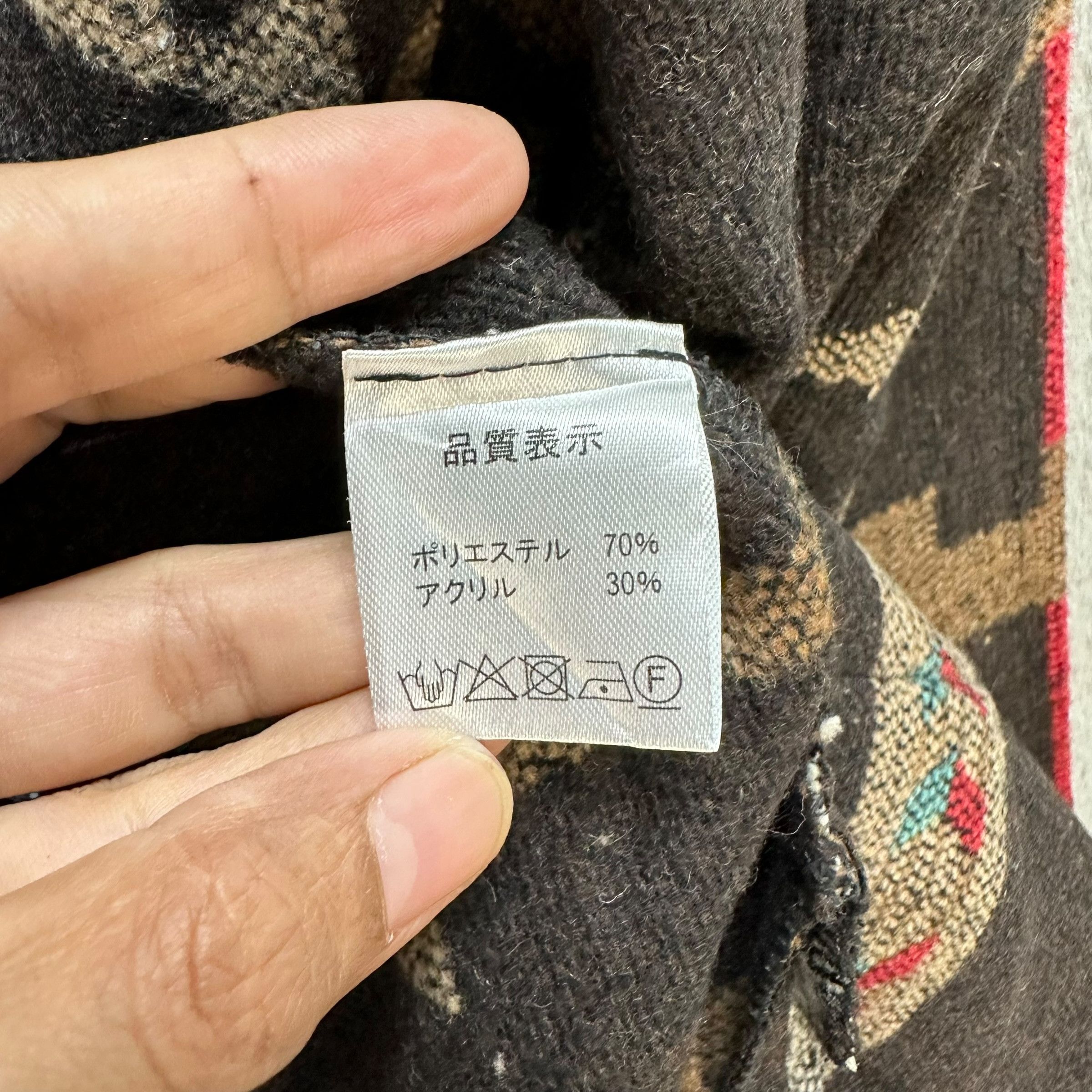 Japanese Brand AIRBY Motif Design Navajo Native Long Cardigan #A43-0978 Size US L / EU 52-54 / 3 - 8 Thumbnail