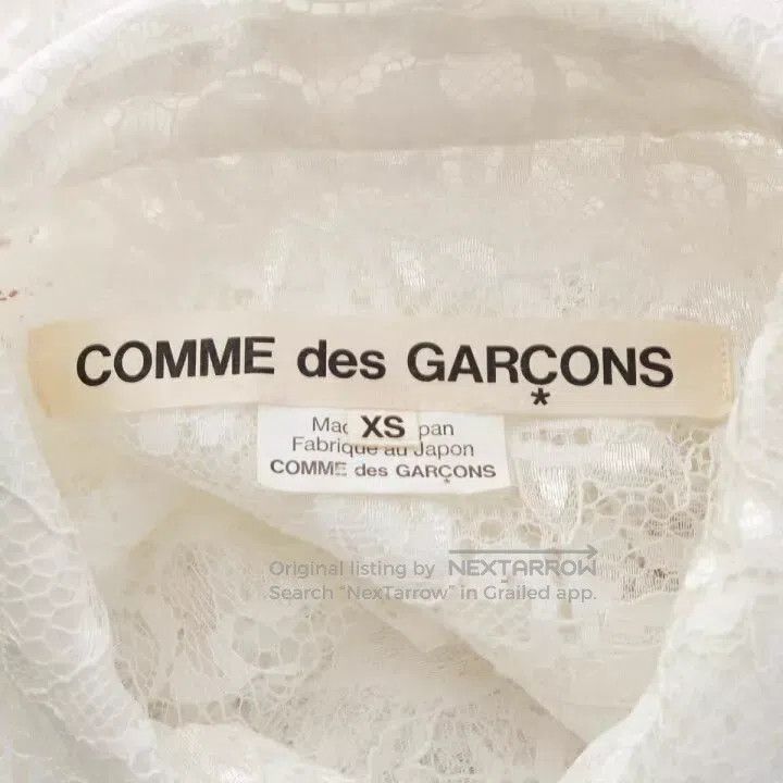 Comme des Garcons Comme des Garcons Vintage white lace long-sleeved shirt Size XS / US 0-2 / IT 36-38 - 8 Thumbnail