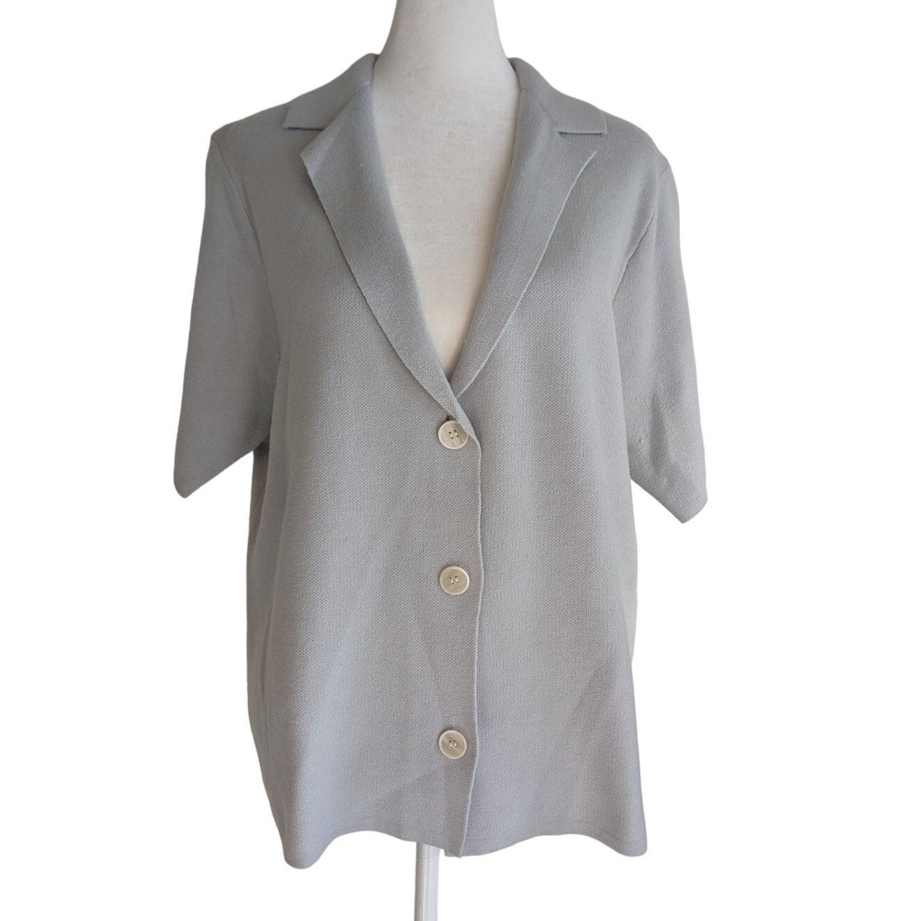 Other SIONI Knit Gray Collared Button Up Relaxed Sweater XL Size XL / US 12-14 / IT 48-50 - 1 Thumbnail