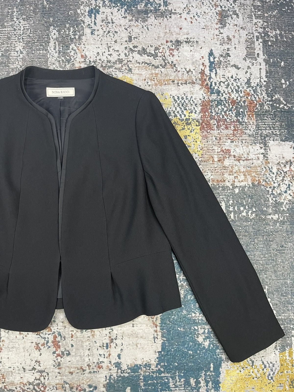 Nina Ricci Nina Ricci Cropped Open Front Trim Lapel Coat Size ONE SIZE - 3 Thumbnail