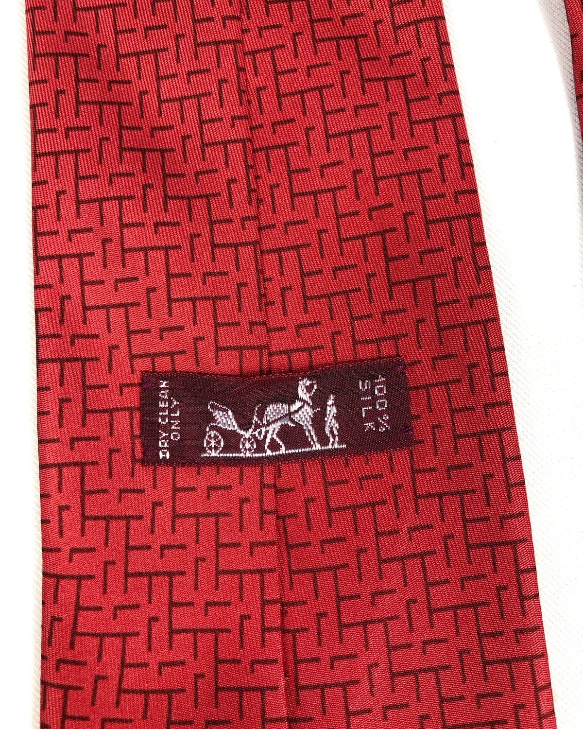 Hermes × Vintage Rare Vintage Hermes Silk Tie Made in France Size ONE SIZE - 7 Thumbnail