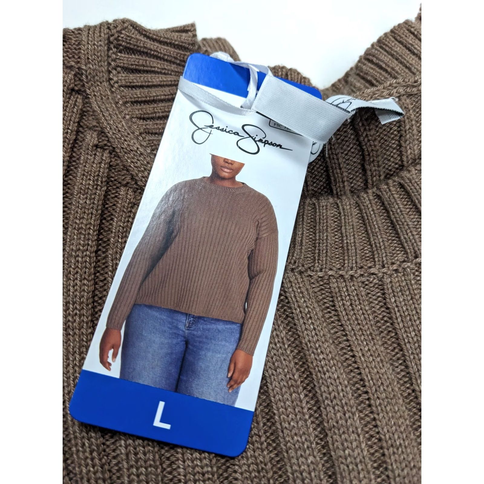 Jessica Simpson Jessica Simpson L Pullover Sweater Brown Womens Size L / US 10 / IT 46 - 3 Thumbnail
