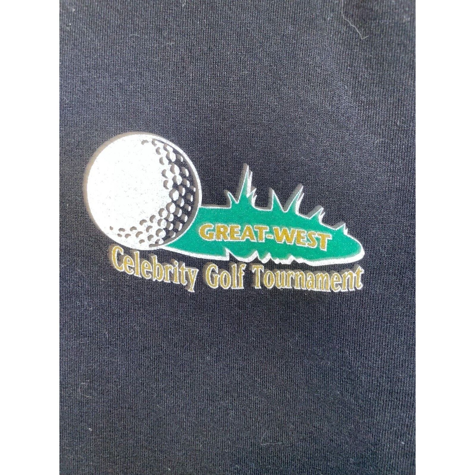 Gildan Vintage Golf Shirt Great-West Celebrity Golfing Black Tee M Size US M / EU 48-50 / 2 - 3 Thumbnail