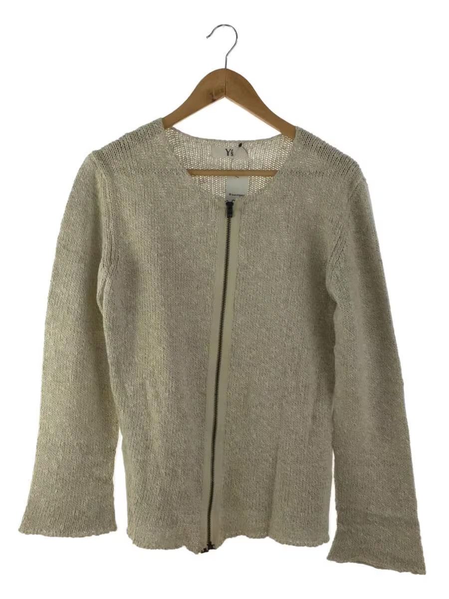トップス Y's linen knit cardigan Y's × Yohji Yamamoto Aymstetrical Double Zip Linen Knit