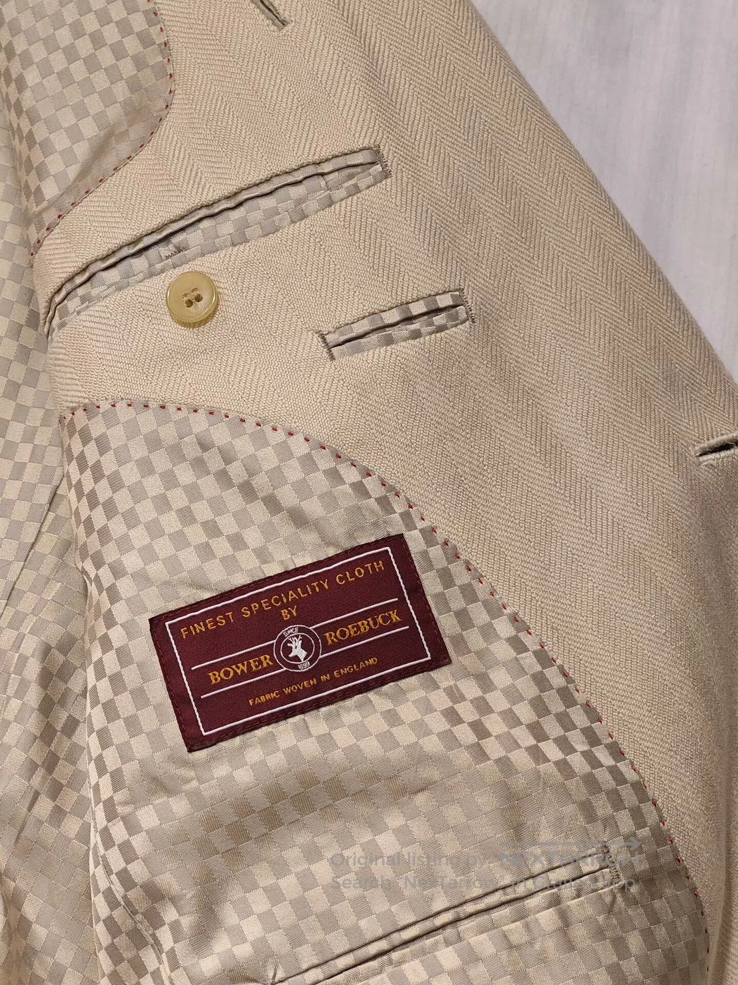 SCABAL Custom Beige Wool Blazer Suit. Size US L / EU 52-54 / 3 - 7 Thumbnail