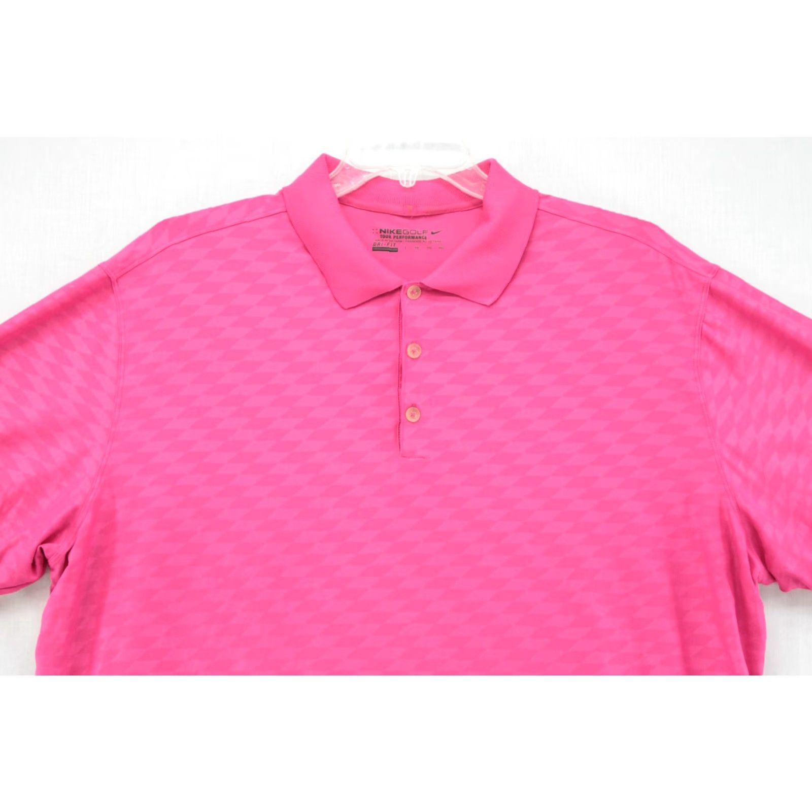 Nike Nike Golf Polo Shirt Mens XXL Pink Diamond Argyle Tour Performance Short Sleeve Size US XXL / EU 58 / 5 - 3 Thumbnail