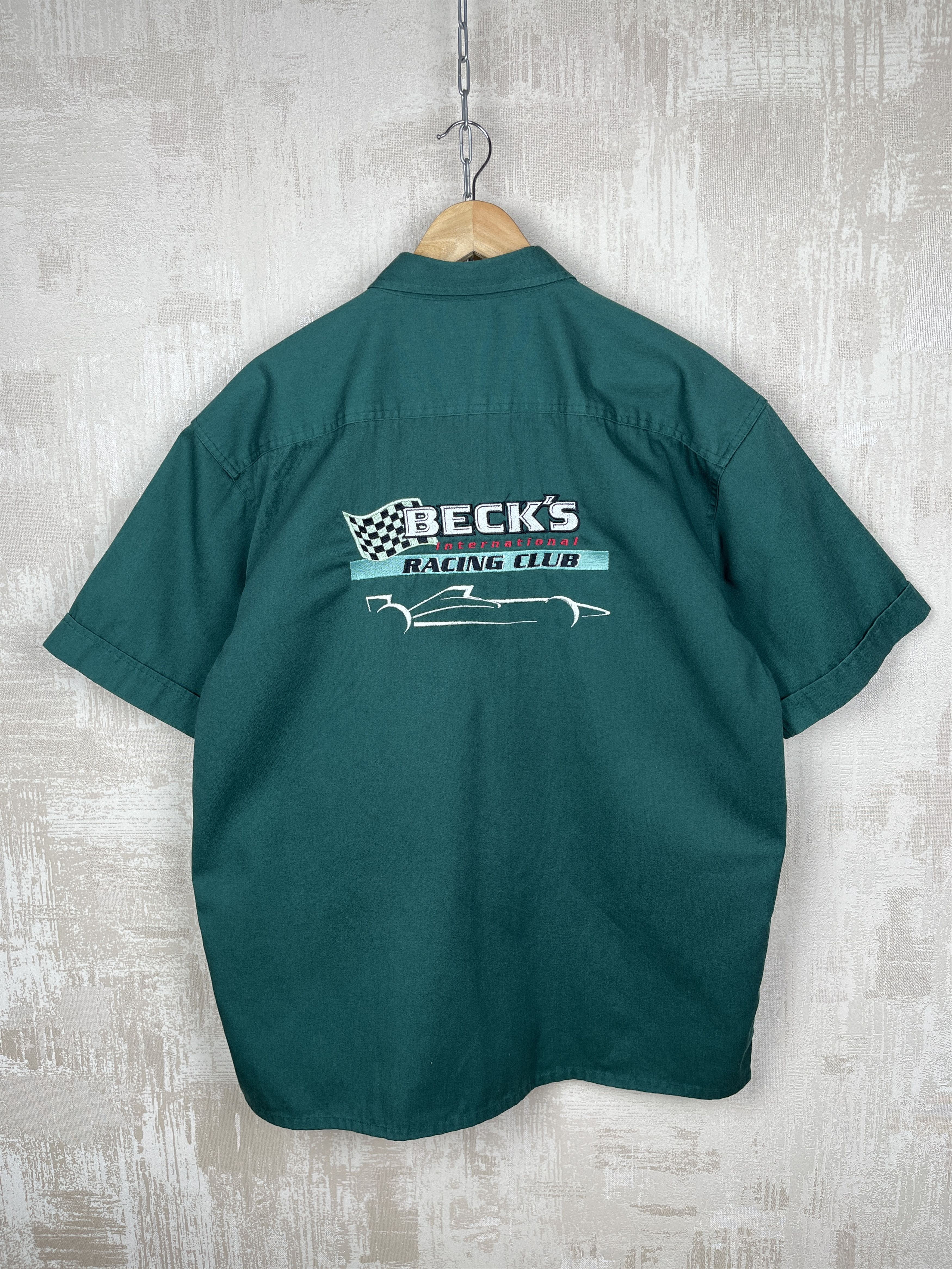 Formula 1 Vintage Beck's Racing Club Formula Uno F1 Short Sleeve Shirt Size US XL / EU 56 / 4 - 3 Thumbnail