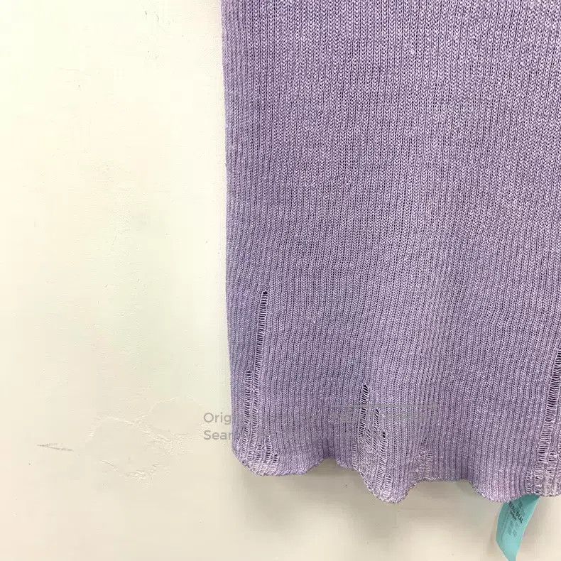 Acne Studios Acne Studios Purple linen round neck sleeveless knit vest Size S / US 4 / IT 40 - 4 Thumbnail