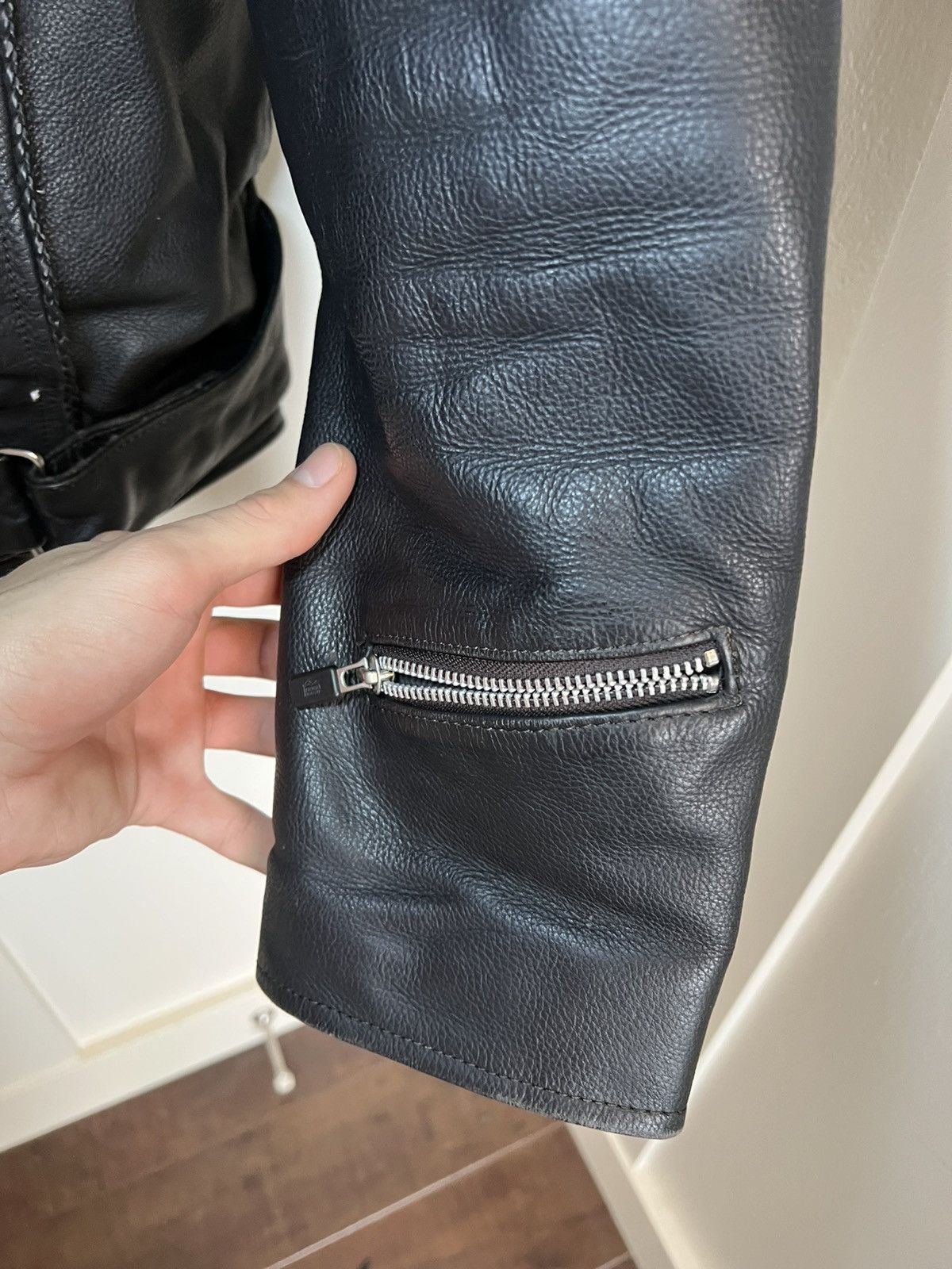 Vintage Vintage heavy leather biker jacket Size US XXL / EU 58 / 5 - 17 Thumbnail