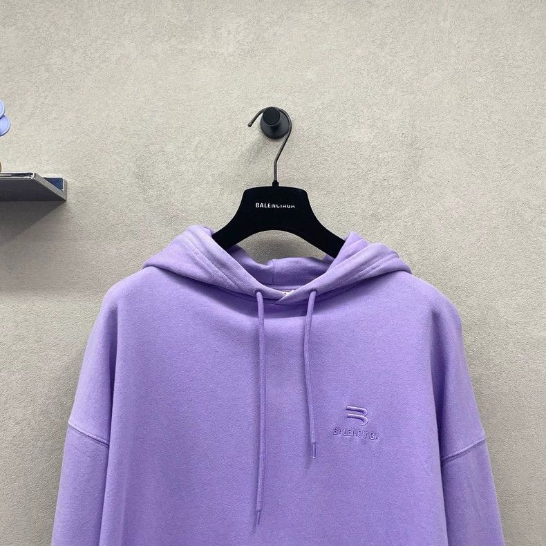 Balenciaga Balenciaga Logo Embroidered Purple Sweatshirt Size M Size US M / EU 48-50 / 2 - 4 Thumbnail