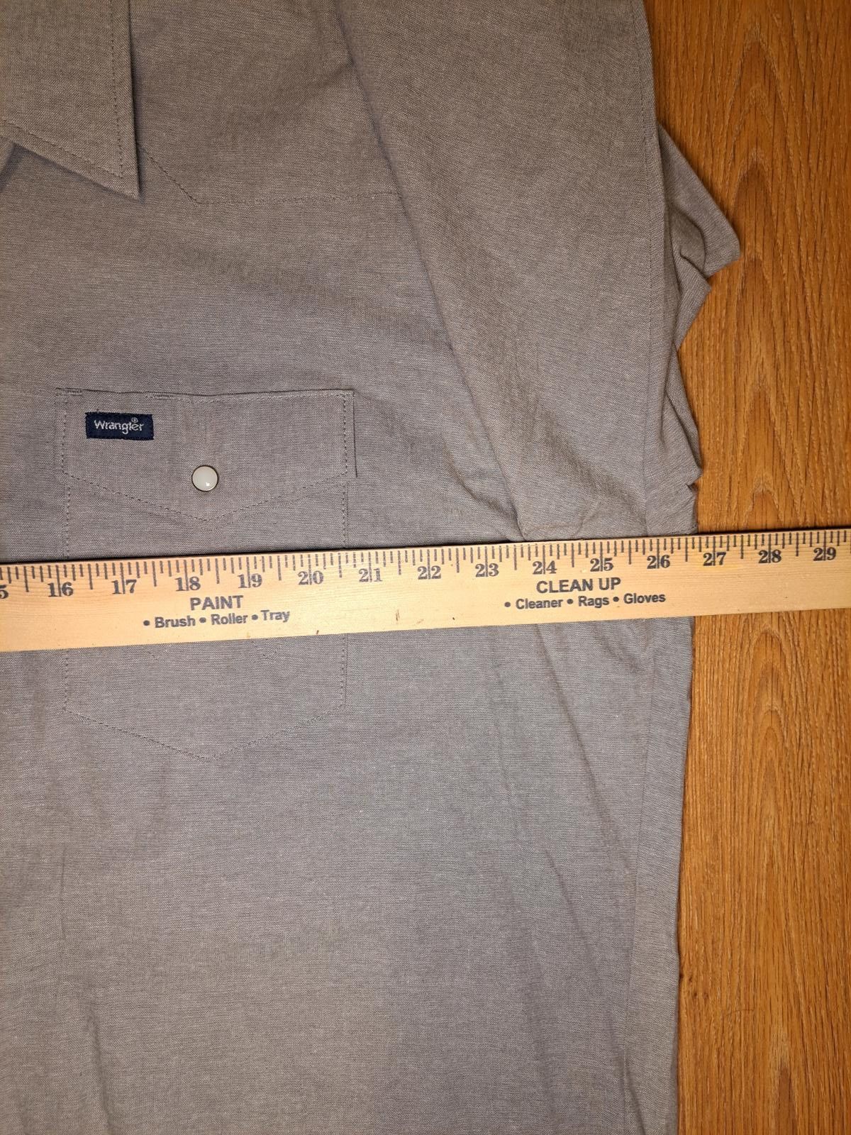 Wrangler VINTAGE Wrangler Pearl Snap Shirt Brushpopper Mens XXL Gray Size US XXL / EU 58 / 5 - 8 Thumbnail
