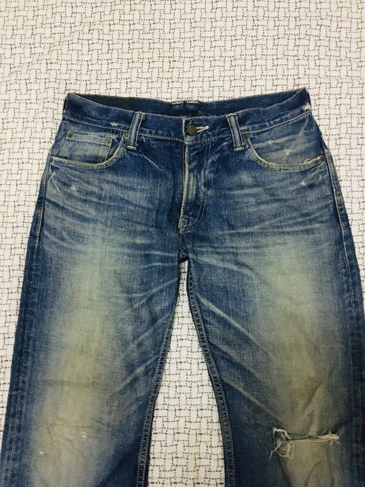 TMT TMT Japan Distressed Jeans (17) Size US 32 / EU 48 - 6 Thumbnail