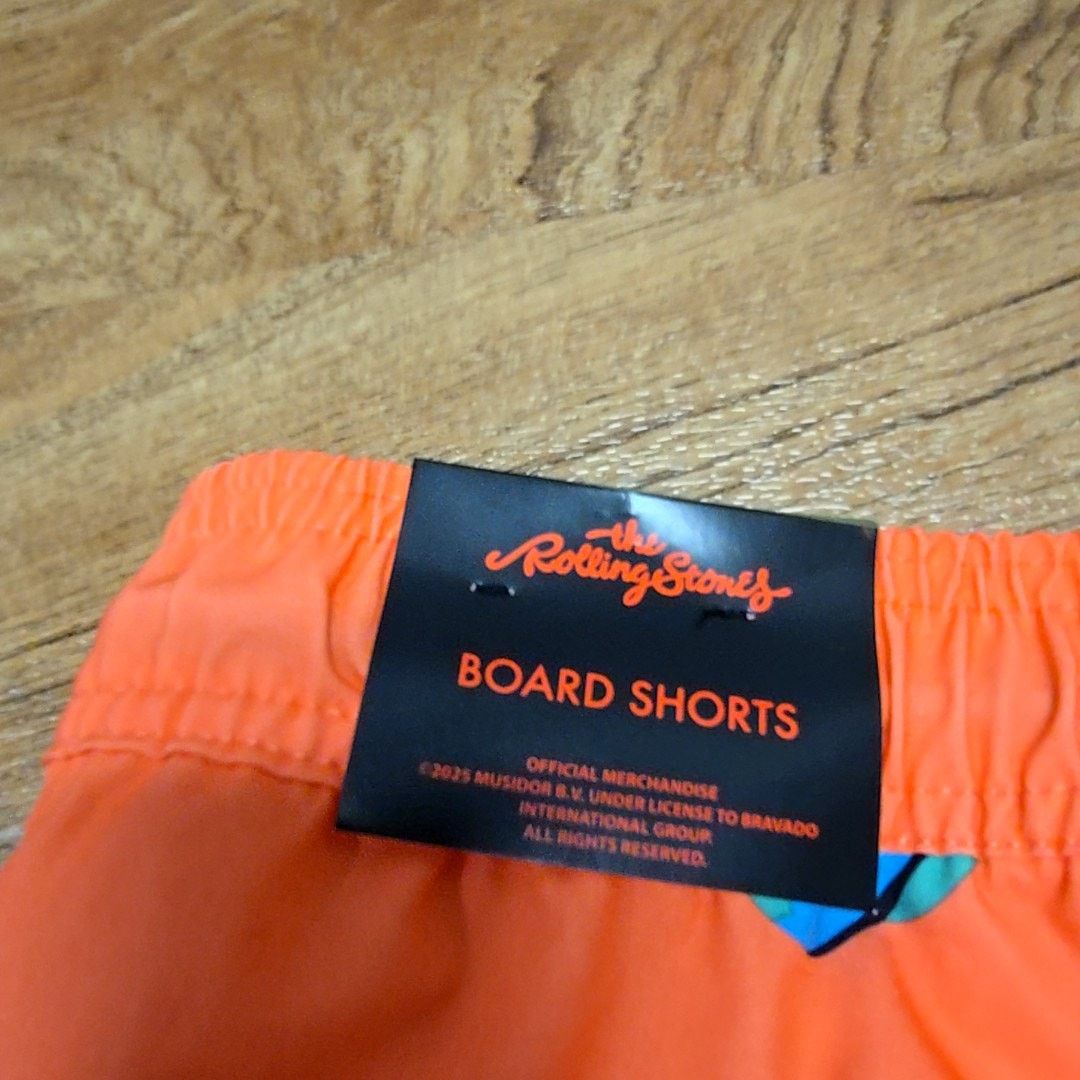 The Rolling Stones Rolling Stones Board Shorts Orange Mens Small Swim Trunks Size US 32 / EU 48 - 5 Thumbnail