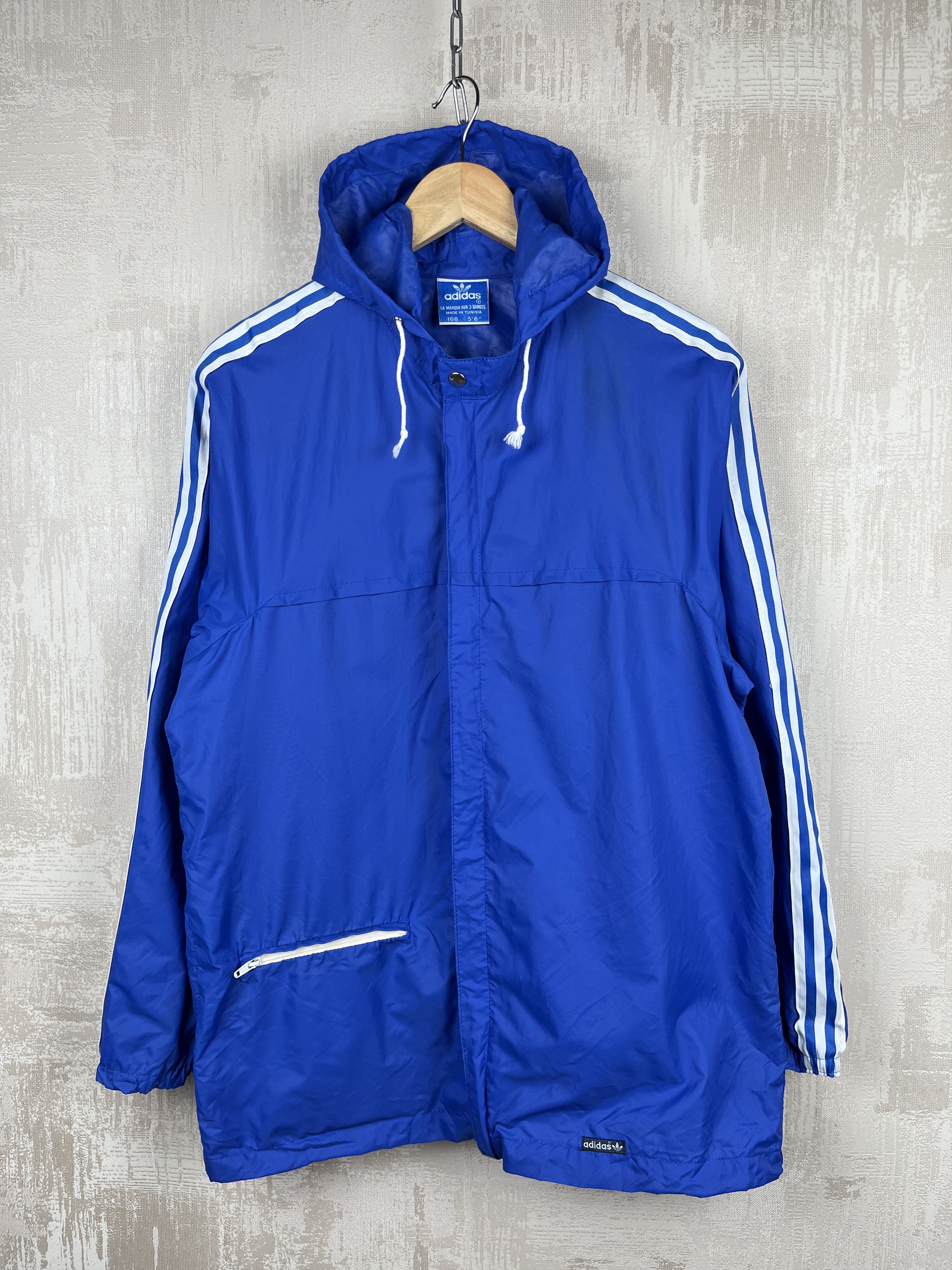 Adidas 70's 80's Adidas Vintage Nylon Windbreaker Hooded Jacket Size US S / EU 44-46 / 1 - 4 Thumbnail