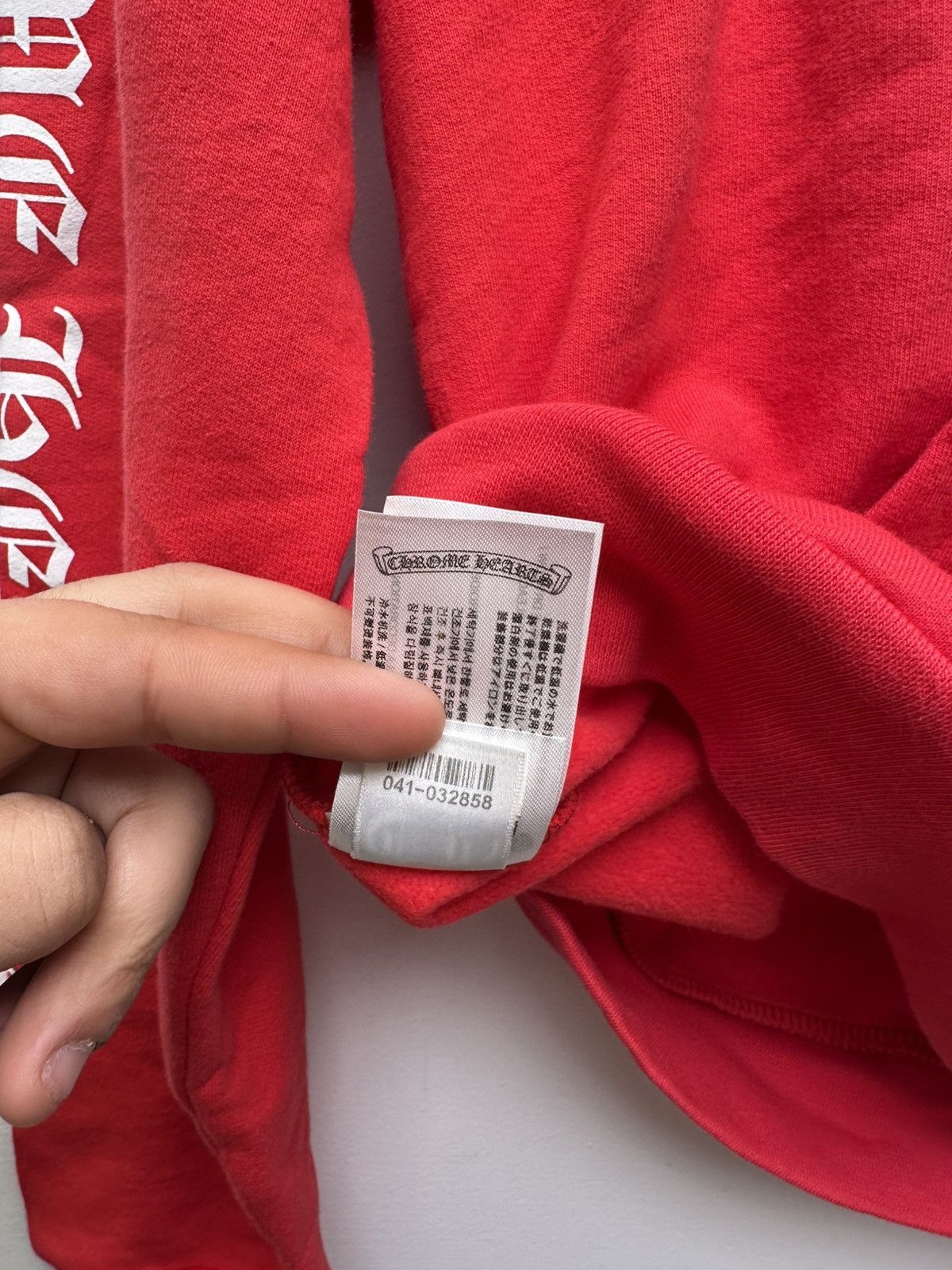 Chrome Hearts Chrome Hearts White Logo Red Hoodie Size US S / EU 44-46 / 1 - 7 Thumbnail