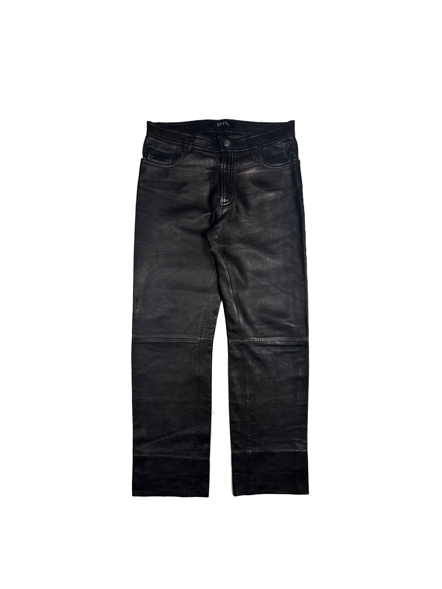 Gucci Gucci Tom Ford 1990s Leather Pants Size US 34 / EU 50 - 1 Thumbnail