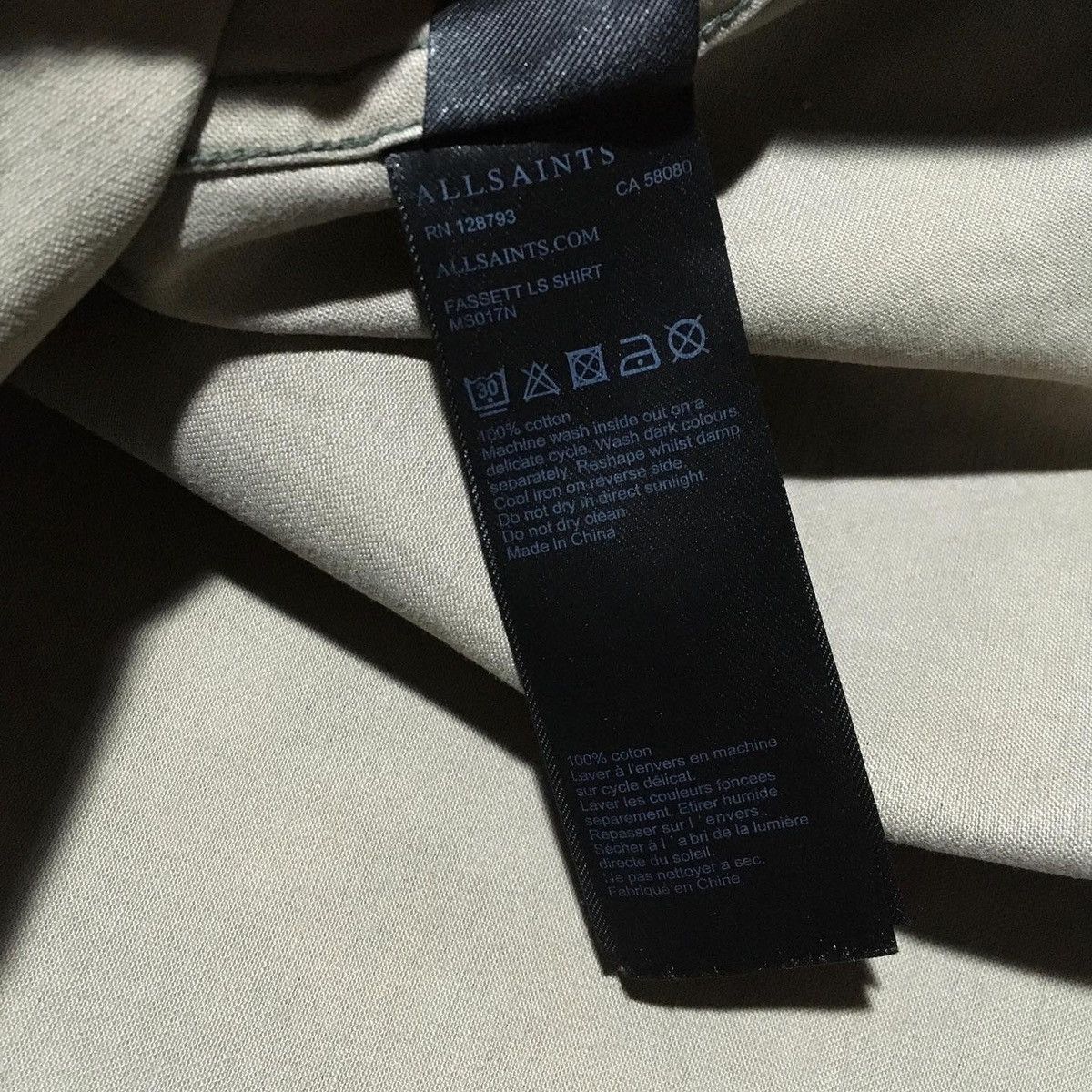 Allsaints ALLSAINTS Fassett LS Heavy Cotton Button Up Shirt Size US S / EU 44-46 / 1 - 8 Thumbnail