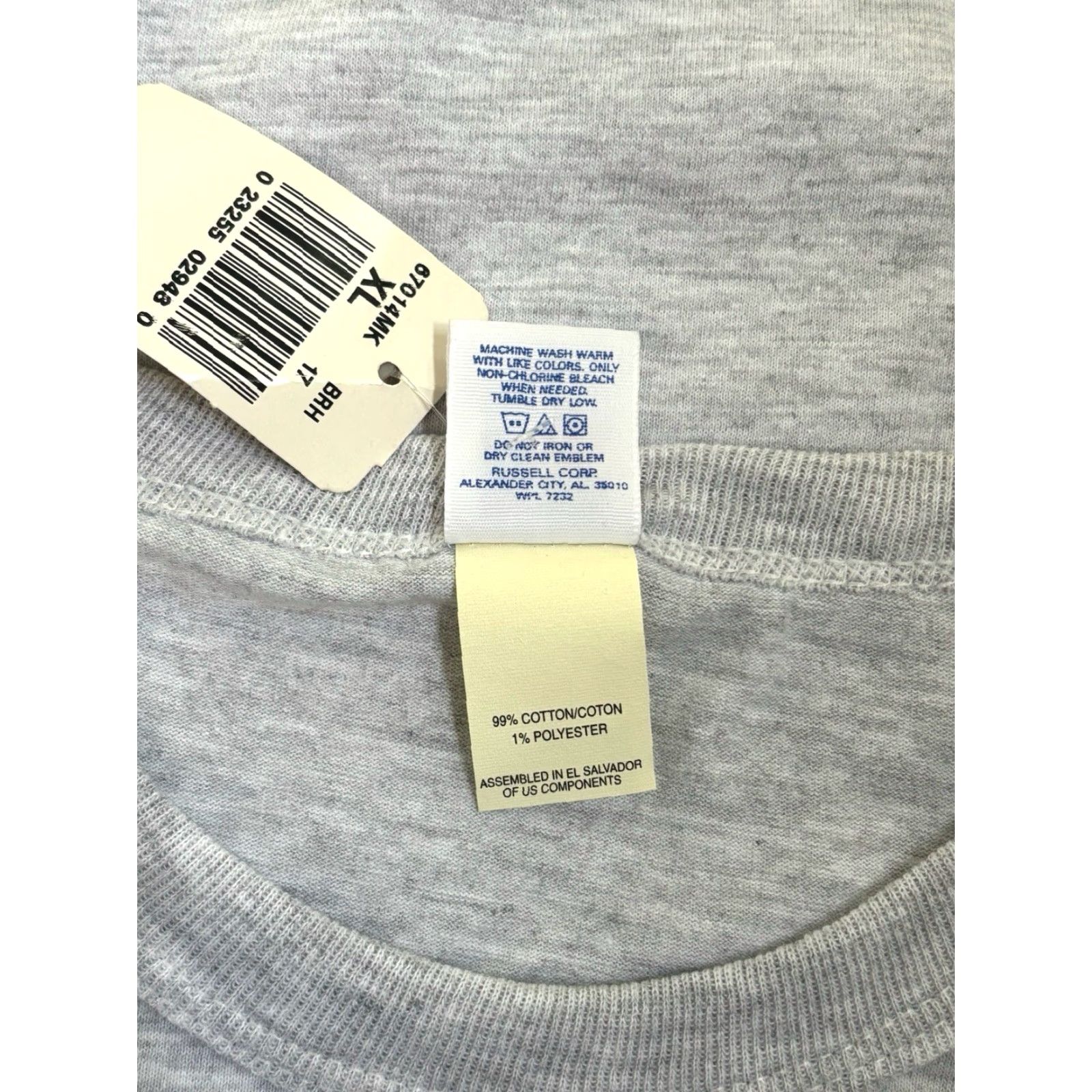 Russell Athletic VINTAGE Russell Athletic Crewneck T-Shirt Mens XL Deadstock NWT 90s Gray Cotton Blend 90s For the Long Run Mens Regular XL Shirt Size US XL / EU 56 / 4 - 5 Thumbnail